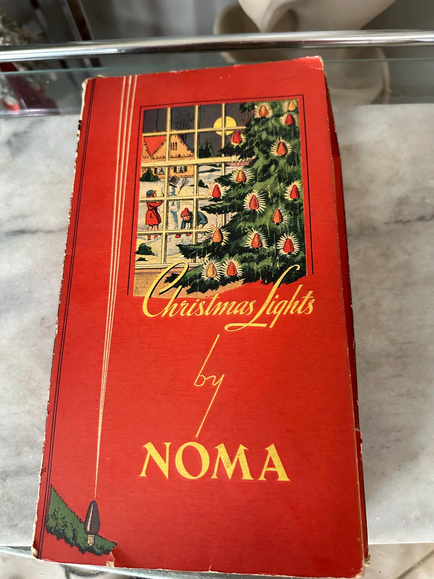 Vintage NOMA Christmas Light Strand – 1940s Working Xmas Lights, Original Box (3 Sets)