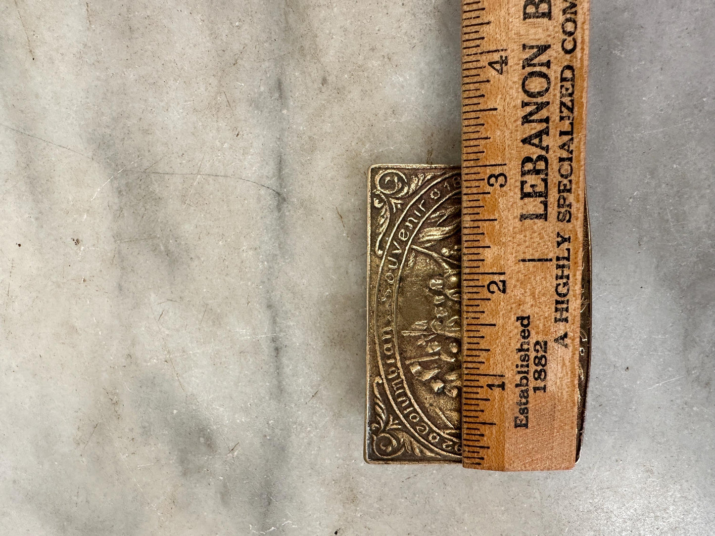 Brass 1492 Christopher Columbus America Explorer Spain 1970s Vintage Belt Buckle