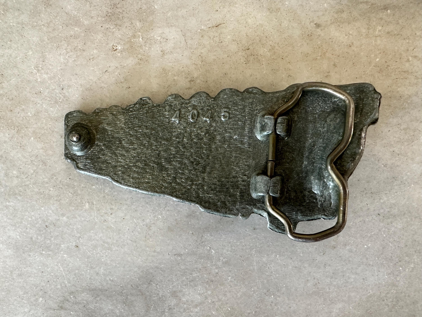 Vintage 1970s Pewter Train Belt Buckle: Steam Locomotive Design