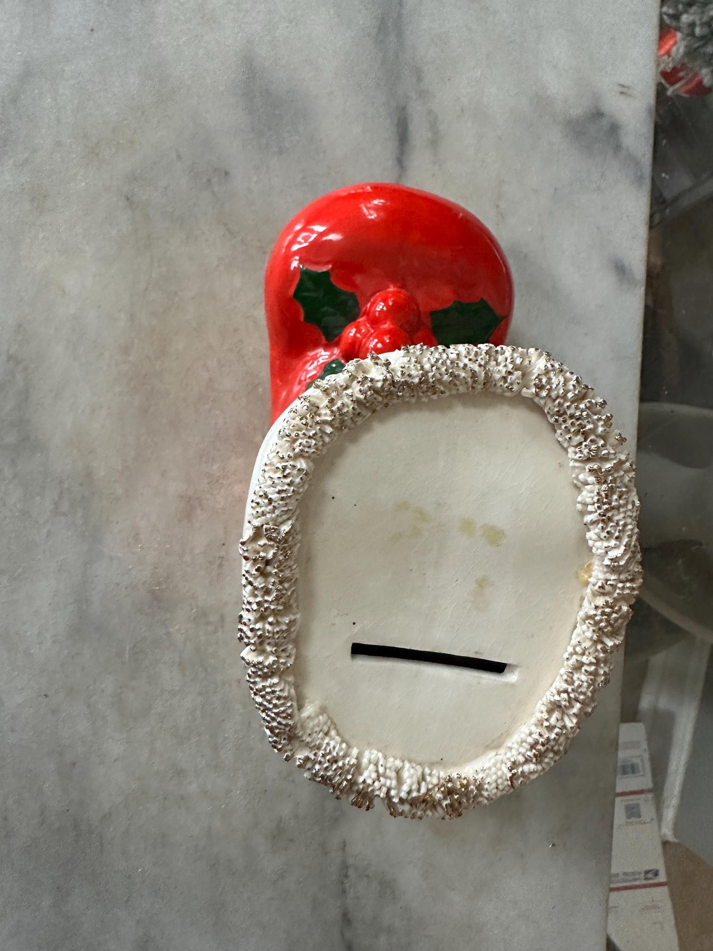 Vintage Ceramic Santa’s Boot Bank — Christmas Holiday Collectible, Kitschy Christmas, Retro Christmas