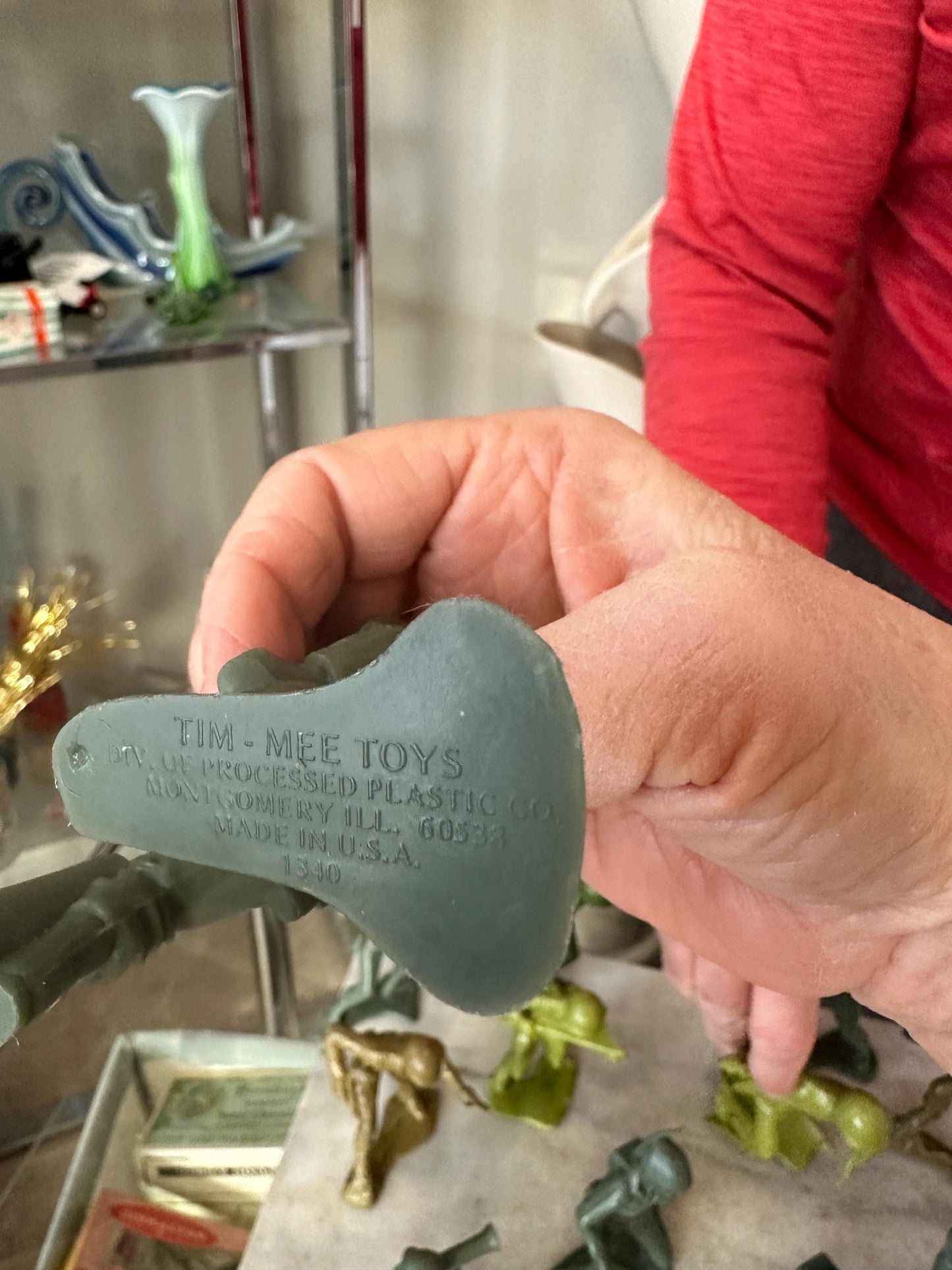 Vintage Plastic Toy Soldiers Lot – 11 Large Figures – Includes 6 Tim-Mee 6” Soldiers – 1960s USA