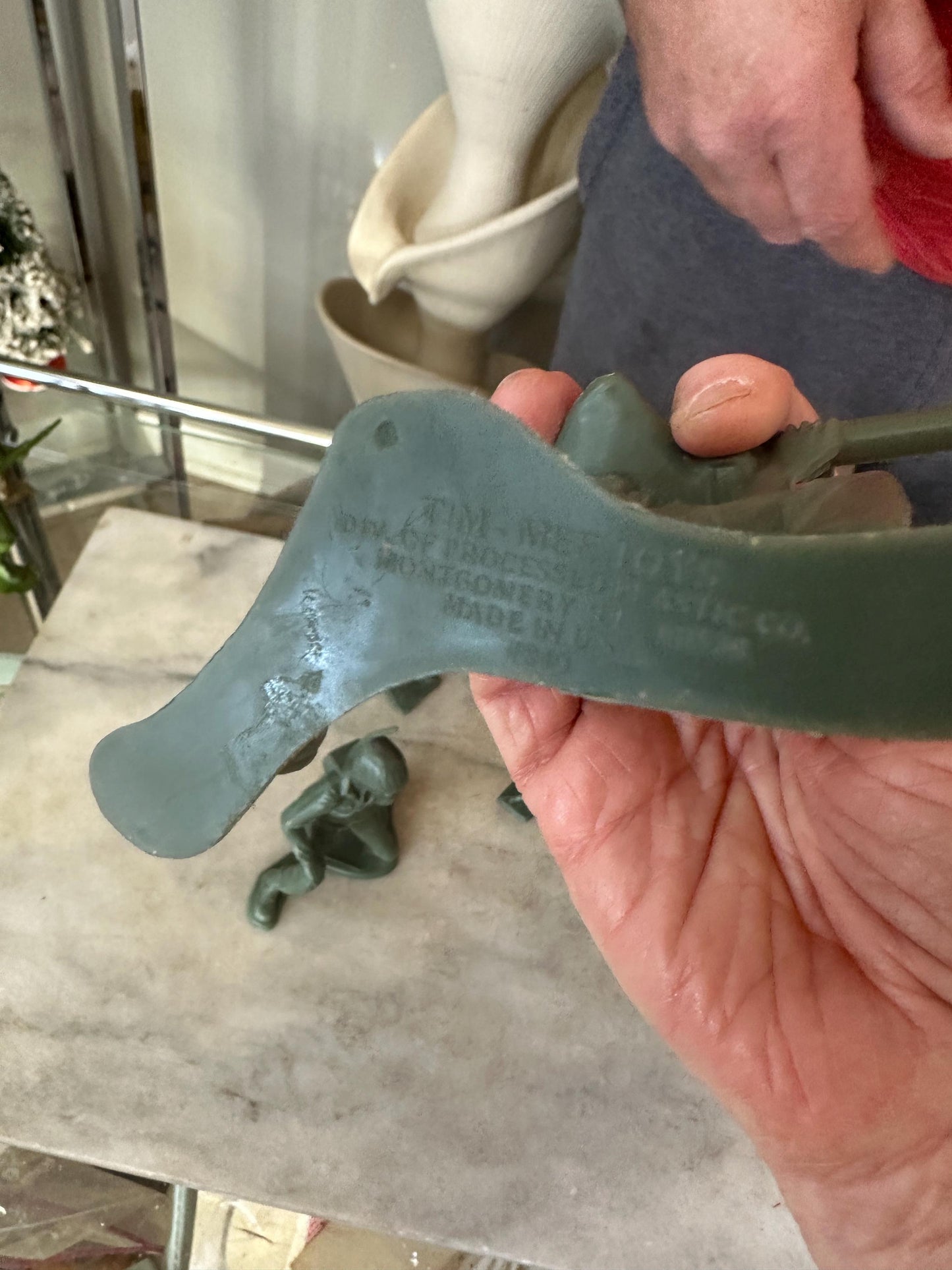 Vintage Plastic Toy Soldiers Lot – 11 Large Figures – Includes 6 Tim-Mee 6” Soldiers – 1960s USA