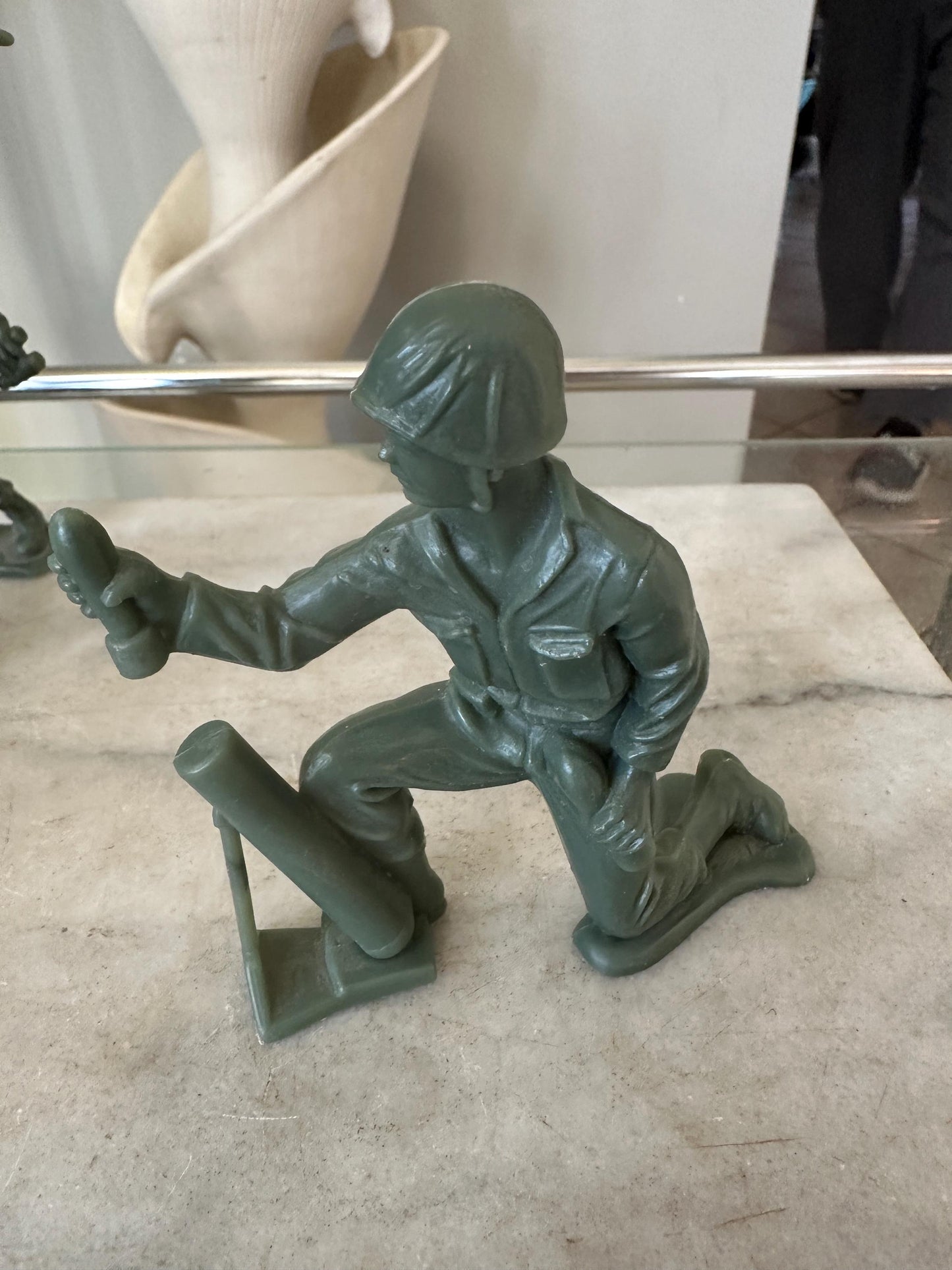 Vintage Plastic Toy Soldiers Lot – 11 Large Figures – Includes 6 Tim-Mee 6” Soldiers – 1960s USA