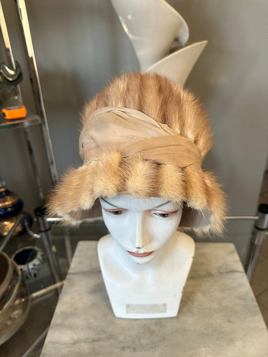 Vintage Henry Pollack | Glenover Mink and Wool Felt Cloche Hat