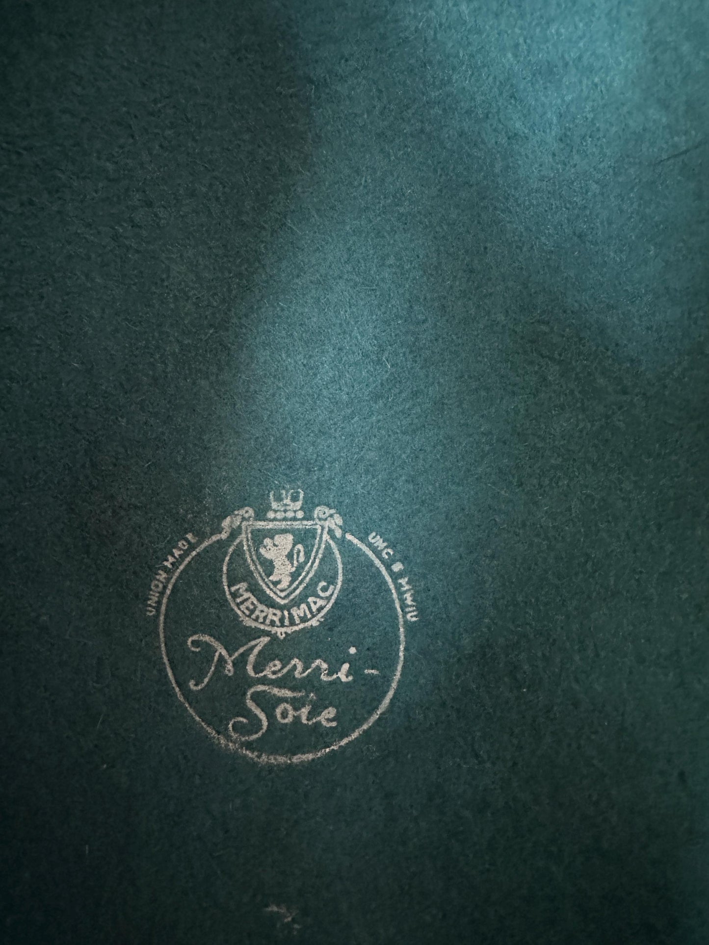 Vintage Turquoise Wool Felt Dress Hat | Merrimack Metri-Soie | 1950s Ladies Hat, New Old Stock