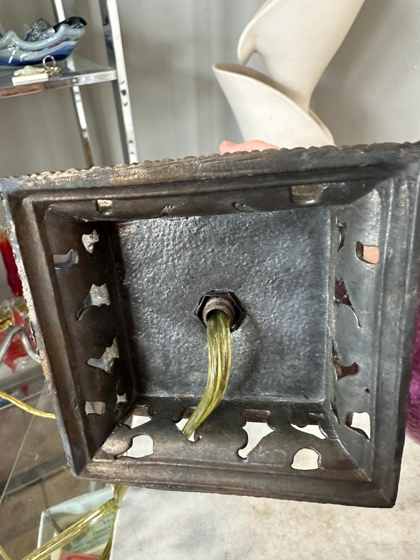 Vintage Neoclassical Marble & Ornate Metal Table Lamp – Classical Urn Form – 22” Tall