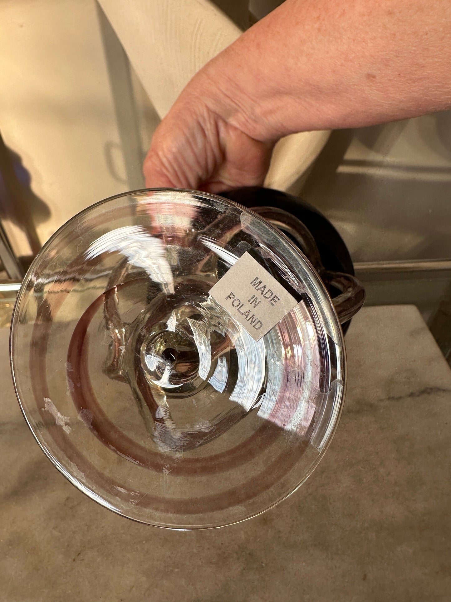 Vintage POLAND Handmade ARABESKA, PURPLE Art Glass Sculpture Octopus Jellyfish Bowl Vase