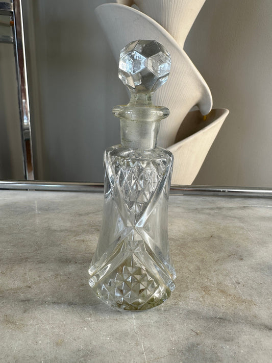 Vintage Perfume Bottle With Prism Stopper Gorgeous Display Exceptional Gift