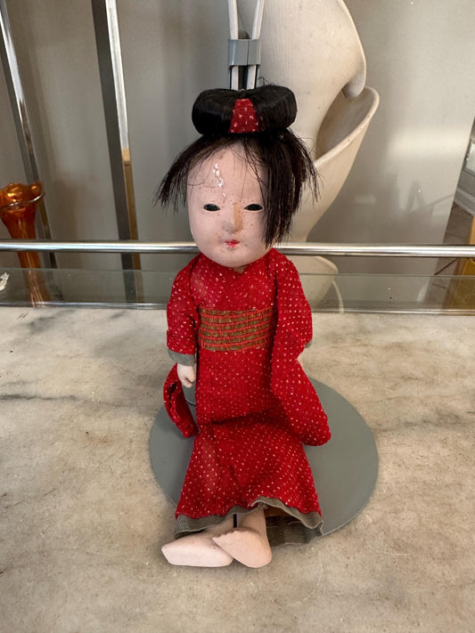 Antique Composition Doll, Asian Geisha, As Found (please read description)