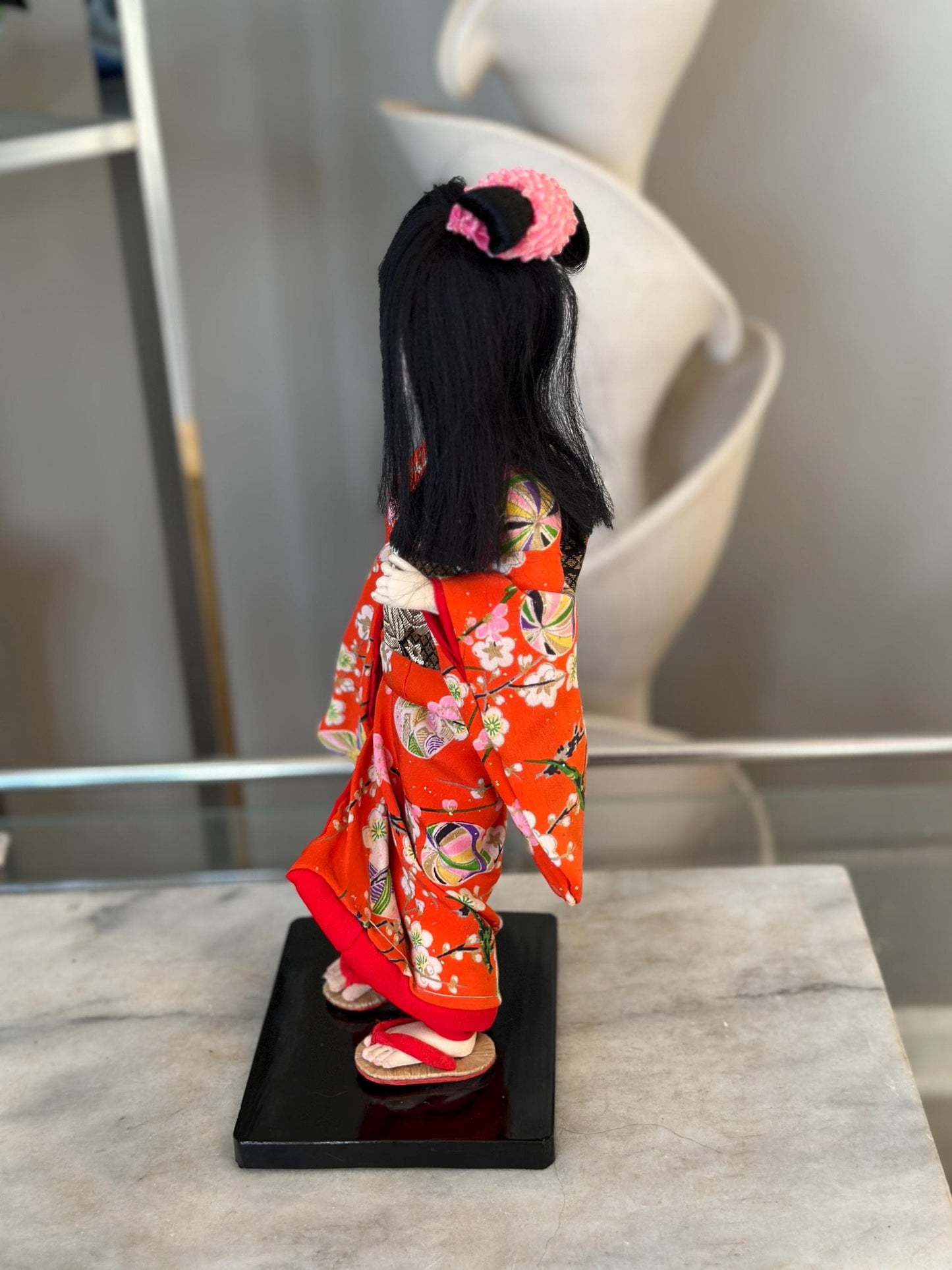 Japanese Vintage Ishimatsu Doll | Silk Kimono | Porcelain Head | Handmade in Japan | Collector’s Piece