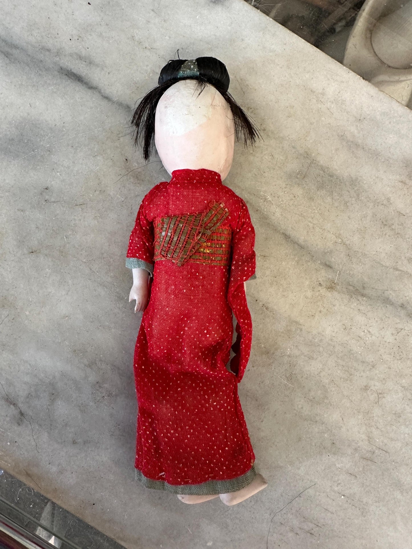 Antique Composition Doll, Asian Geisha, As Found (please read description)