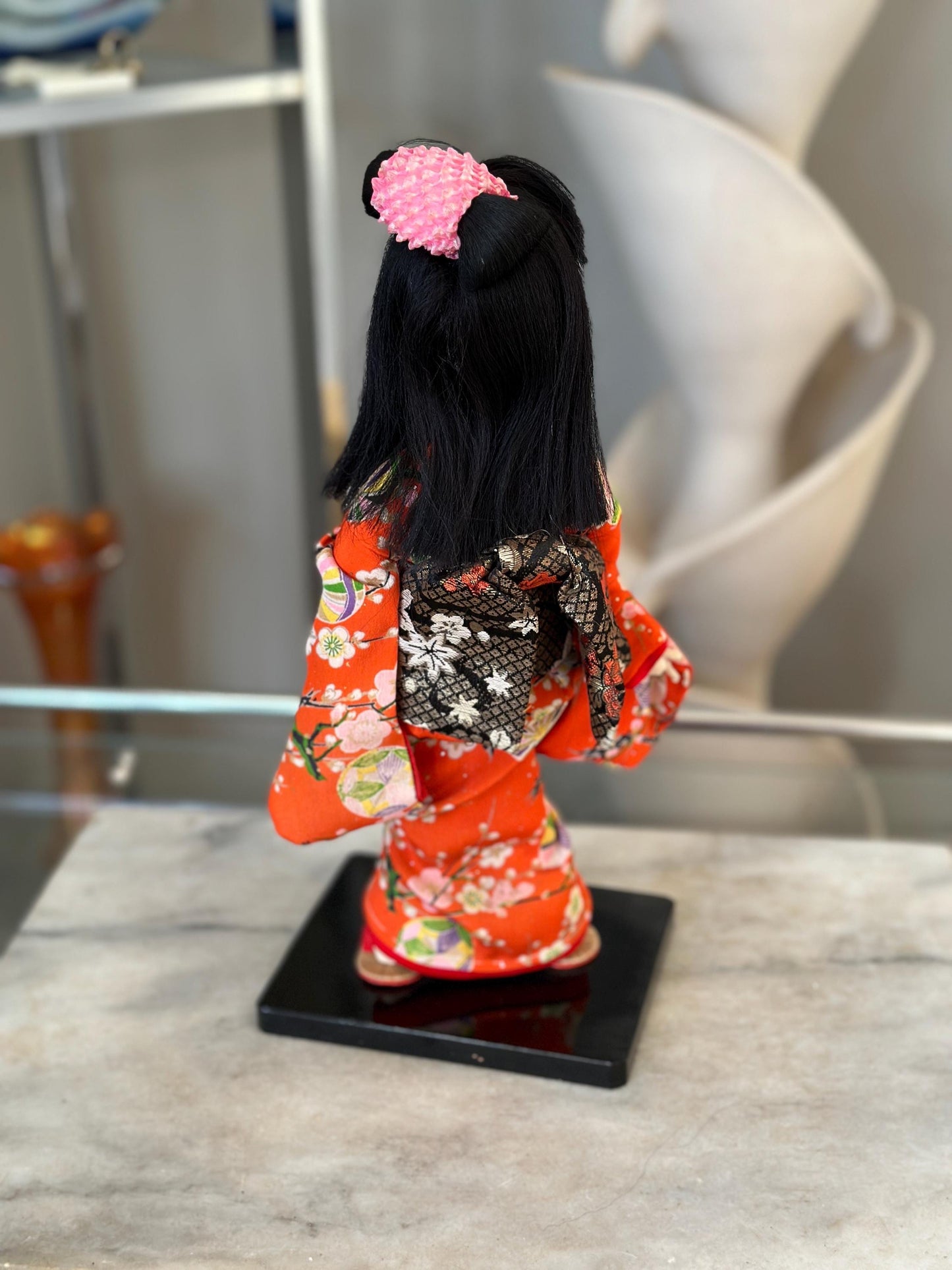 Japanese Vintage Ishimatsu Doll | Silk Kimono | Porcelain Head | Handmade in Japan | Collector’s Piece