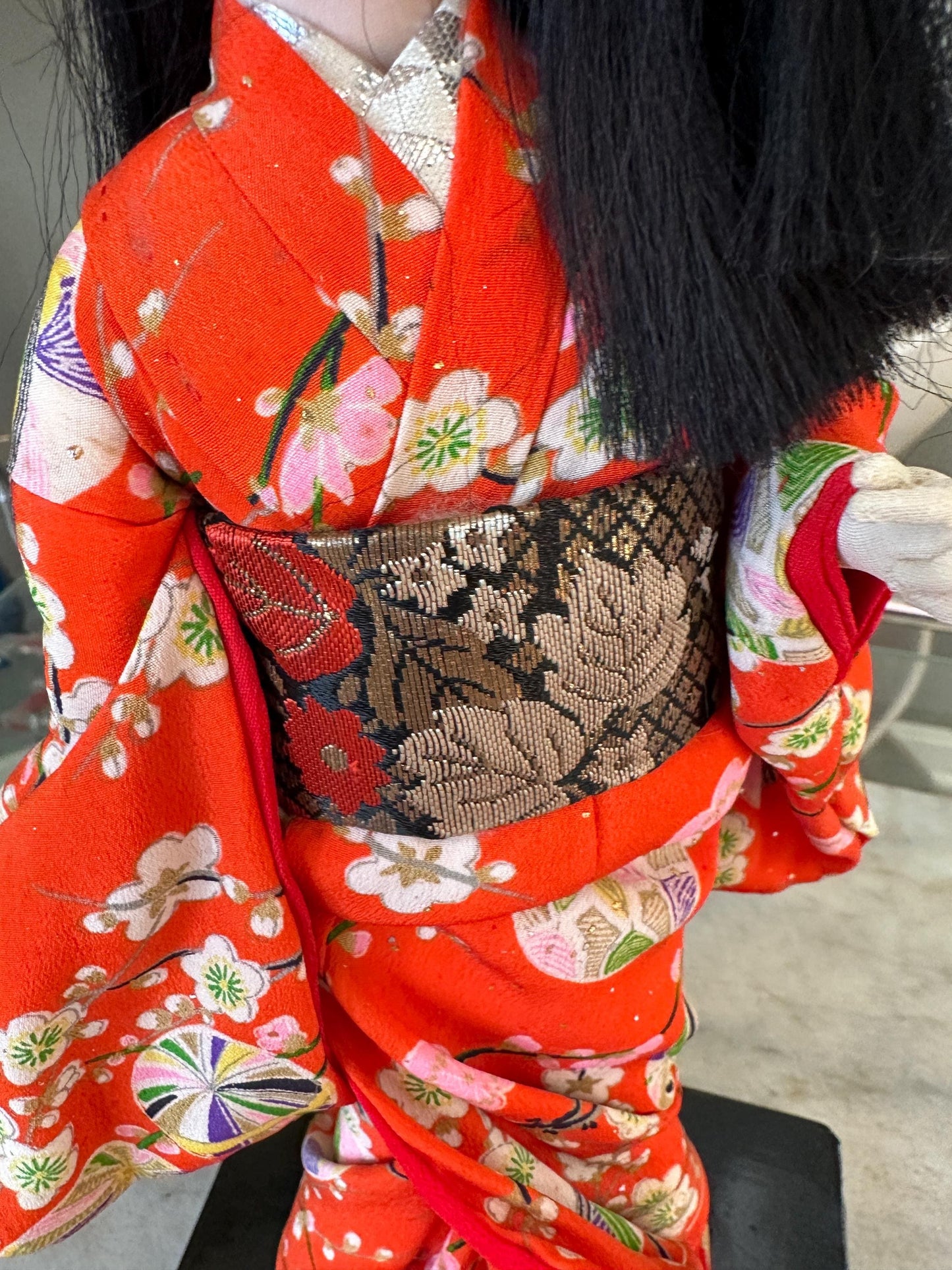 Japanese Vintage Ishimatsu Doll | Silk Kimono | Porcelain Head | Handmade in Japan | Collector’s Piece