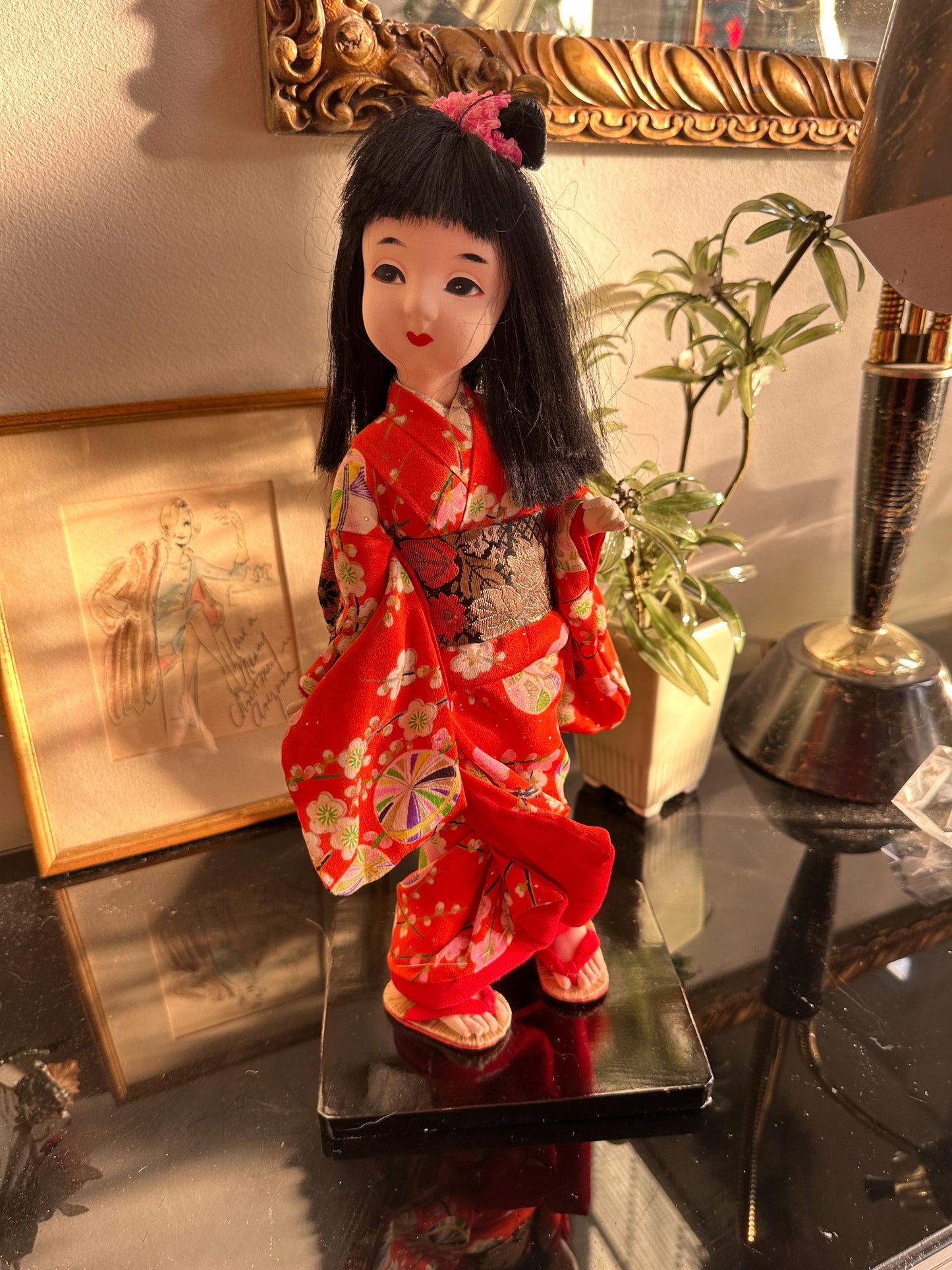 Japanese Vintage Ishimatsu Doll | Silk Kimono | Porcelain Head | Handmade in Japan | Collector’s Piece