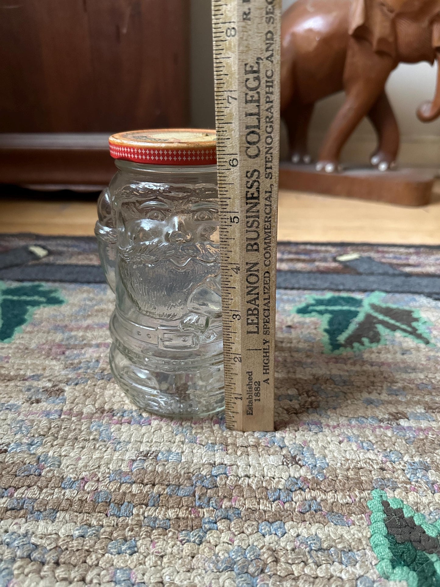 Vintage Kraft Jelly Santa Jar - Vintage Santa Jelly Jar - Vintage Kraft Santa Claus Jar - Clear Glass Santa Jar - Character Jelly Jars