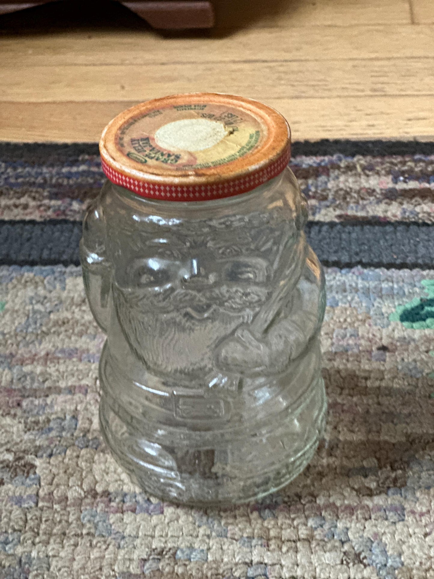 Vintage Kraft Jelly Santa Jar - Vintage Santa Jelly Jar - Vintage Kraft Santa Claus Jar - Clear Glass Santa Jar - Character Jelly Jars