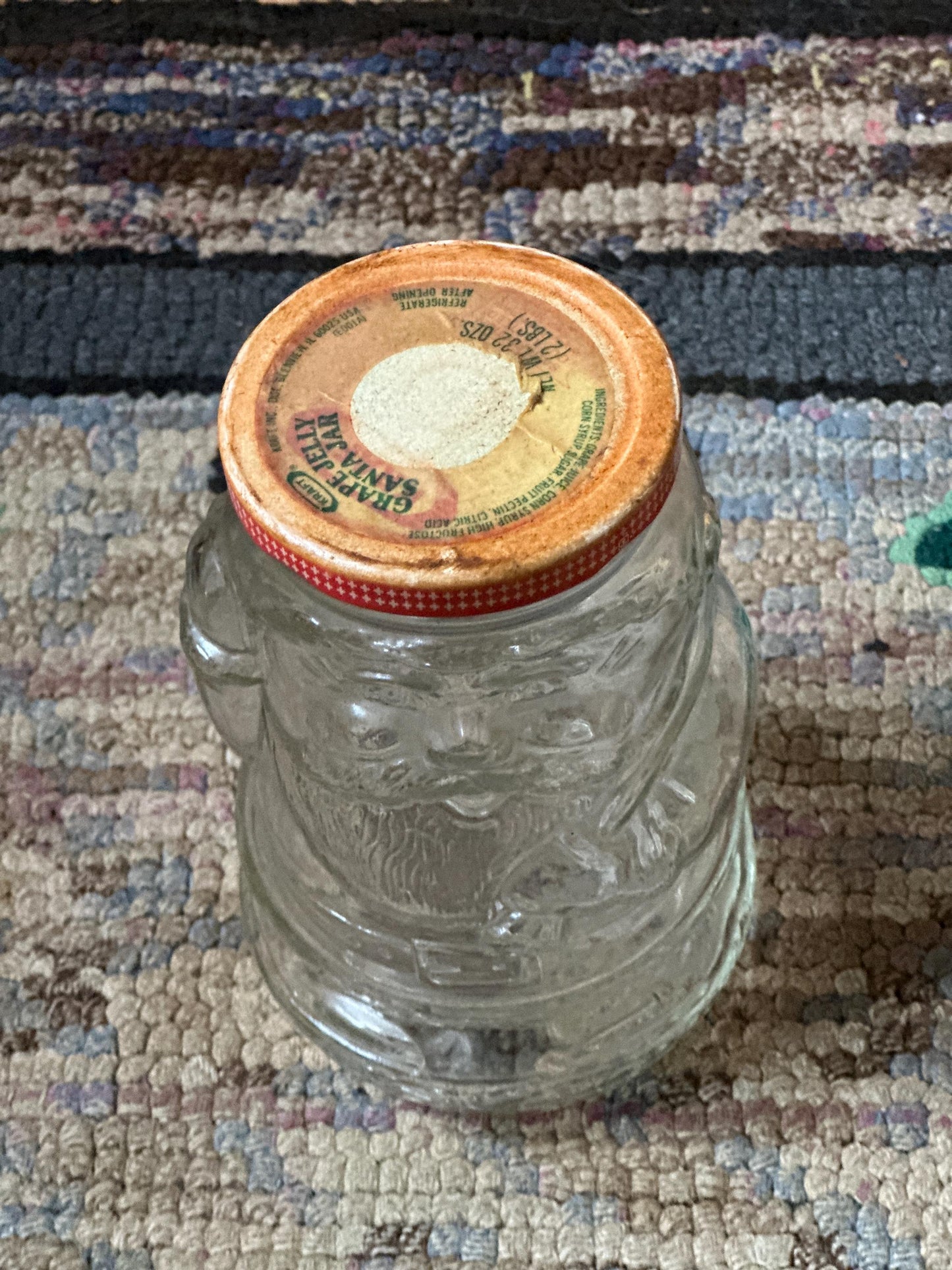 Vintage Kraft Jelly Santa Jar - Vintage Santa Jelly Jar - Vintage Kraft Santa Claus Jar - Clear Glass Santa Jar - Character Jelly Jars