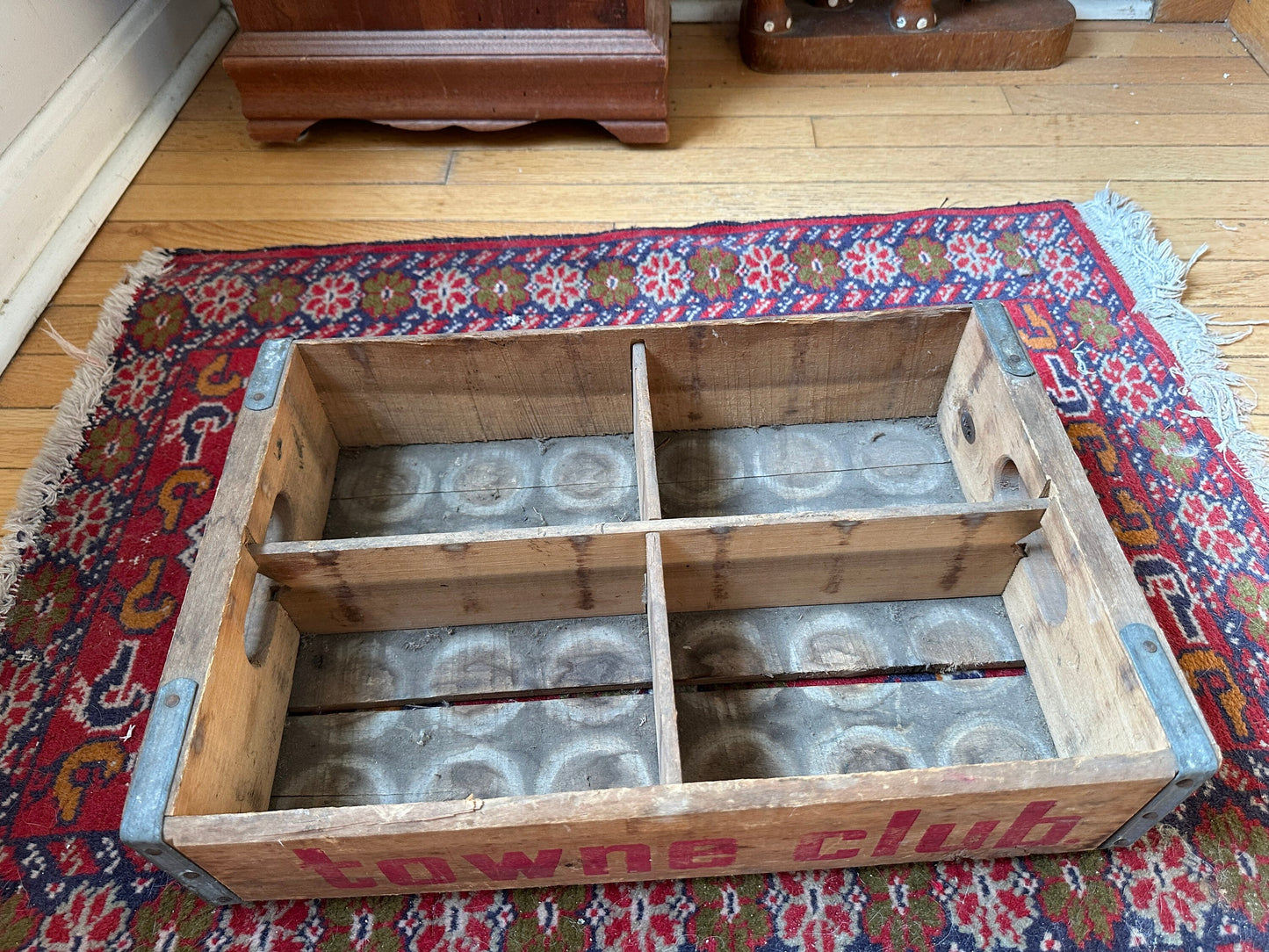 Vintage TOWNE CLUB Soda Crate | Retro Advertising Soda Crate | Towne Club Vintage Soda Crate