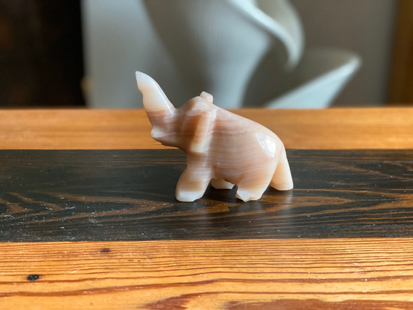 Vintage MarbleElephant Figurines/ Animal Small Miniature Marble Figurine Collectible Gifts Wild Animal