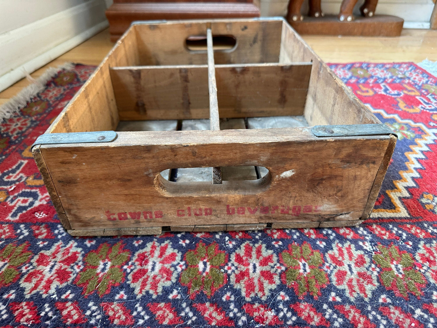 Vintage TOWNE CLUB Soda Crate | Retro Advertising Soda Crate | Towne Club Vintage Soda Crate