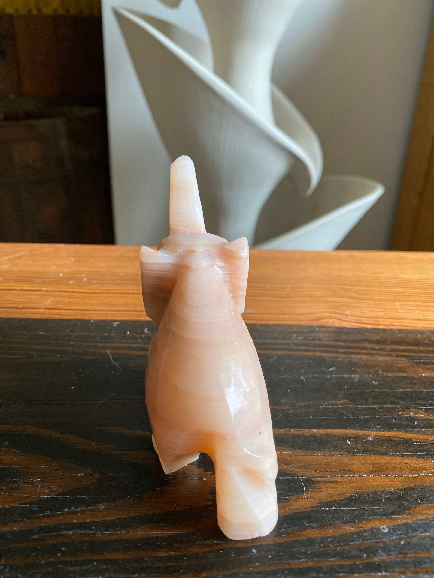 Vintage MarbleElephant Figurines/ Animal Small Miniature Marble Figurine Collectible Gifts Wild Animal