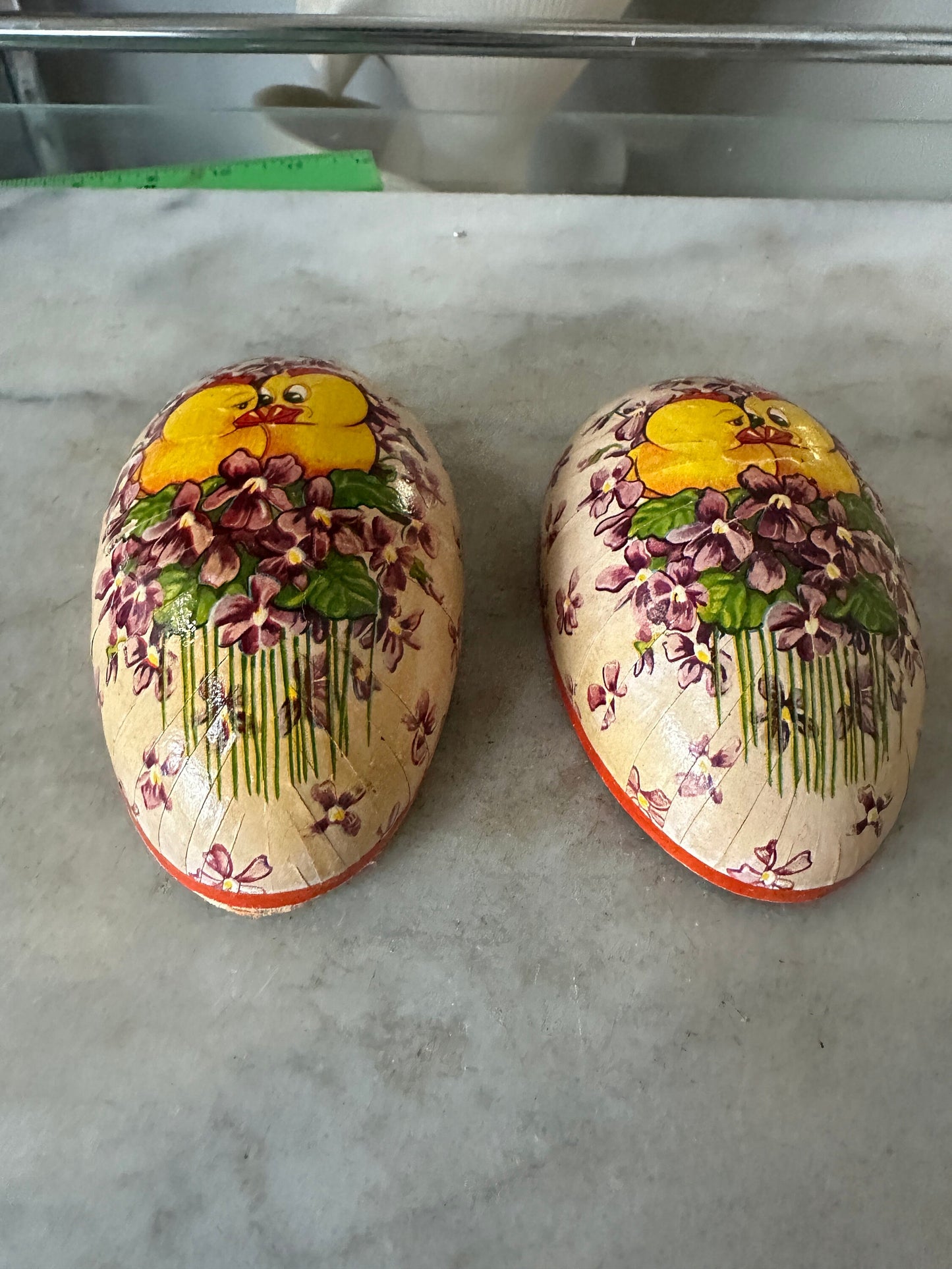 Vintage Made in West Germany Paper Mache Easter Egg Container - A Charming Addition to Your Spring Display- Stand not Included