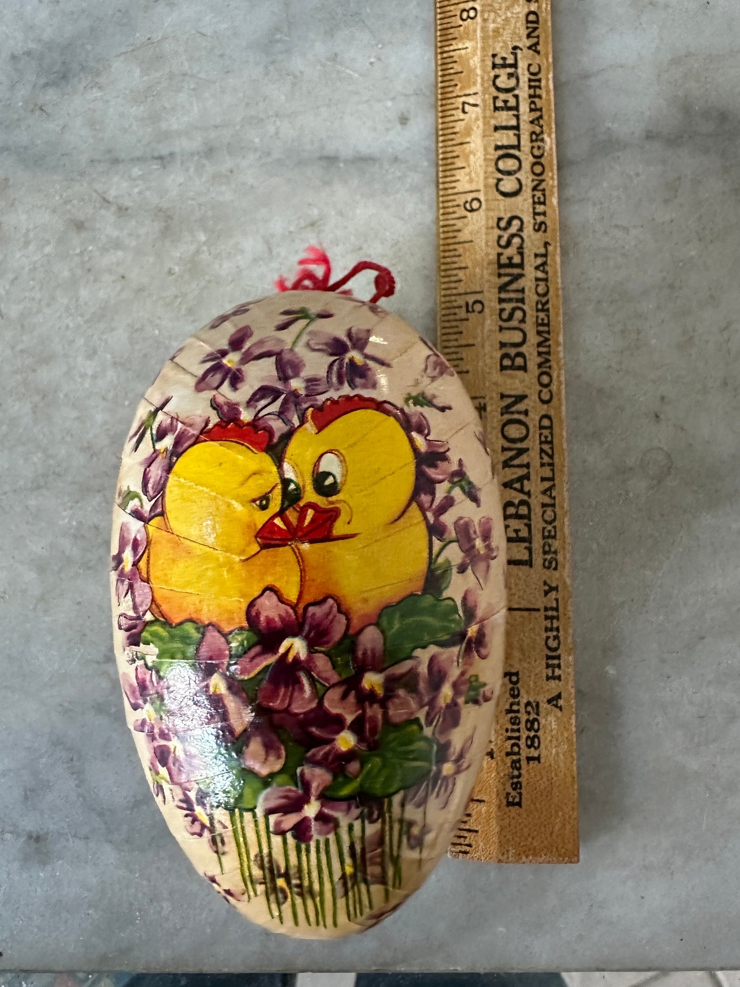 Vintage Made in West Germany Paper Mache Easter Egg Container - A Charming Addition to Your Spring Display- Stand not Included