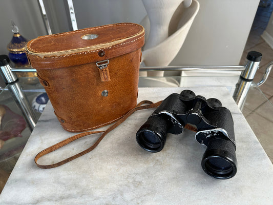 Binolux Binoculars No. E-921396 Japan 7 x 50 Tan Carrying Storage Case (Case Damaged)