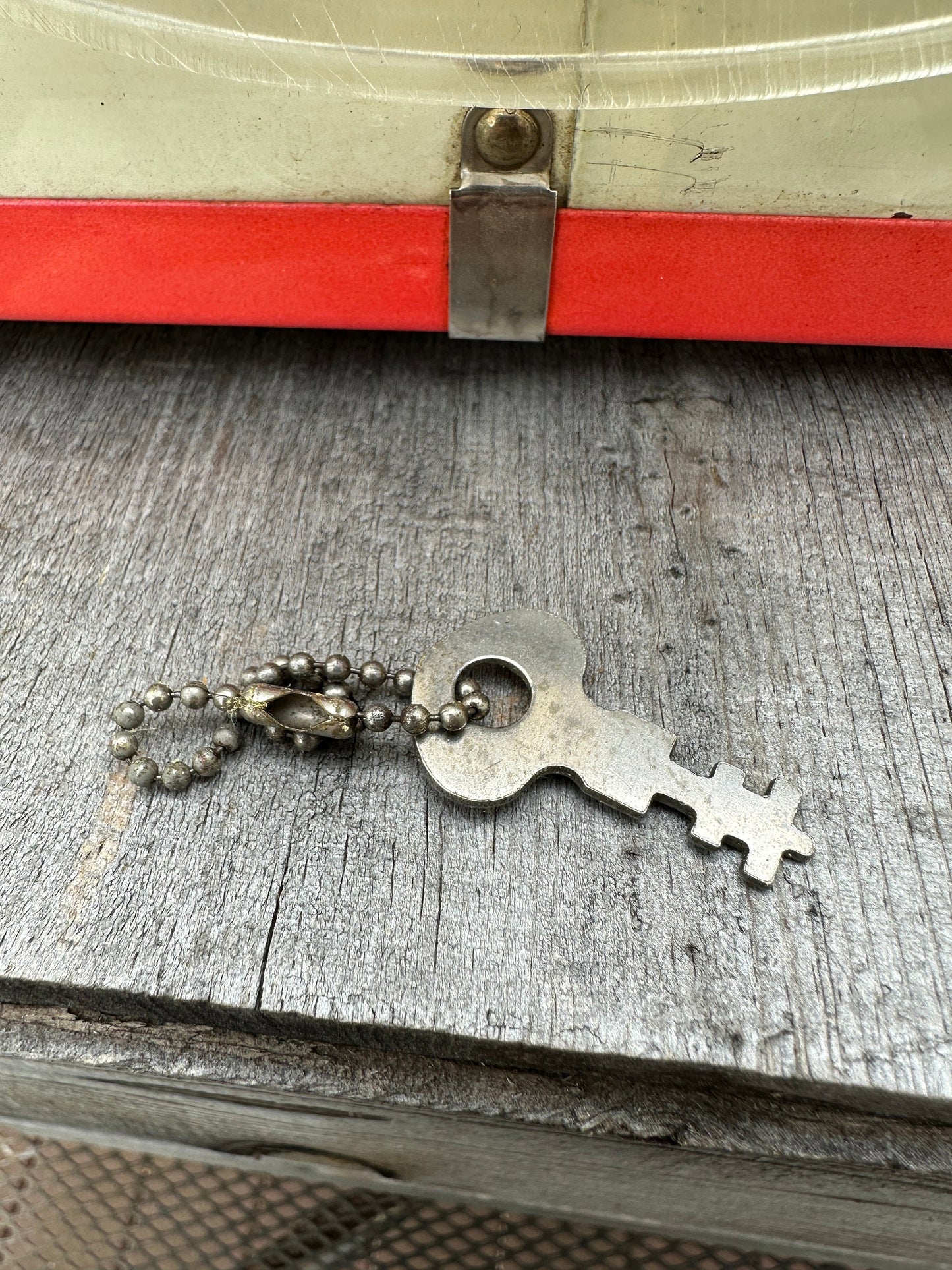 Vintage White Leather Roller Skates with Wooden Wheels Vintage Red, White & Blue Metal Skate Case with Skates Metal Suitcase | Size 7 Women
