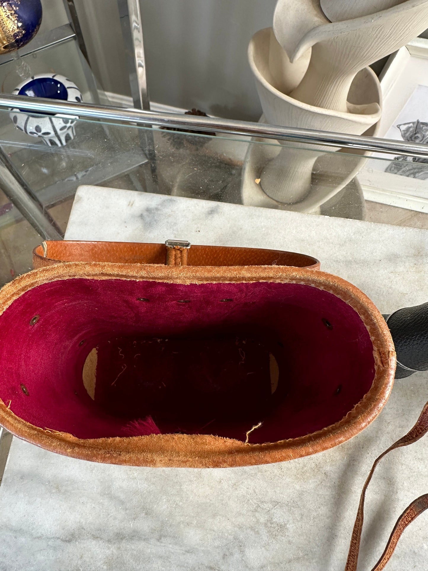 Binolux Binoculars No. E-921396 Japan 7 x 50 Tan Carrying Storage Case (Case Damaged)