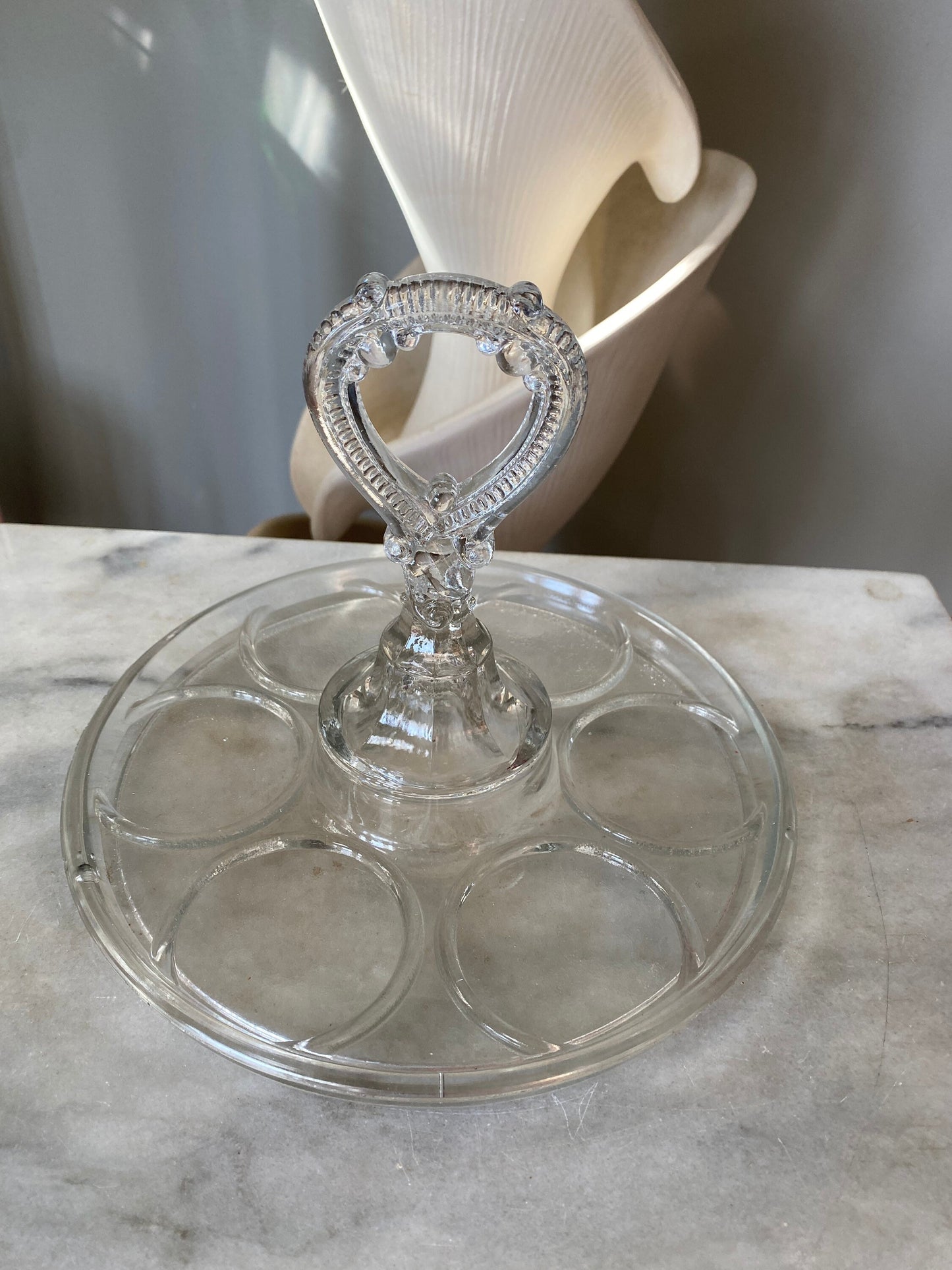 Swanky Swigs | Vintage LE Smith Glass Tray with 2 Antique Glasses