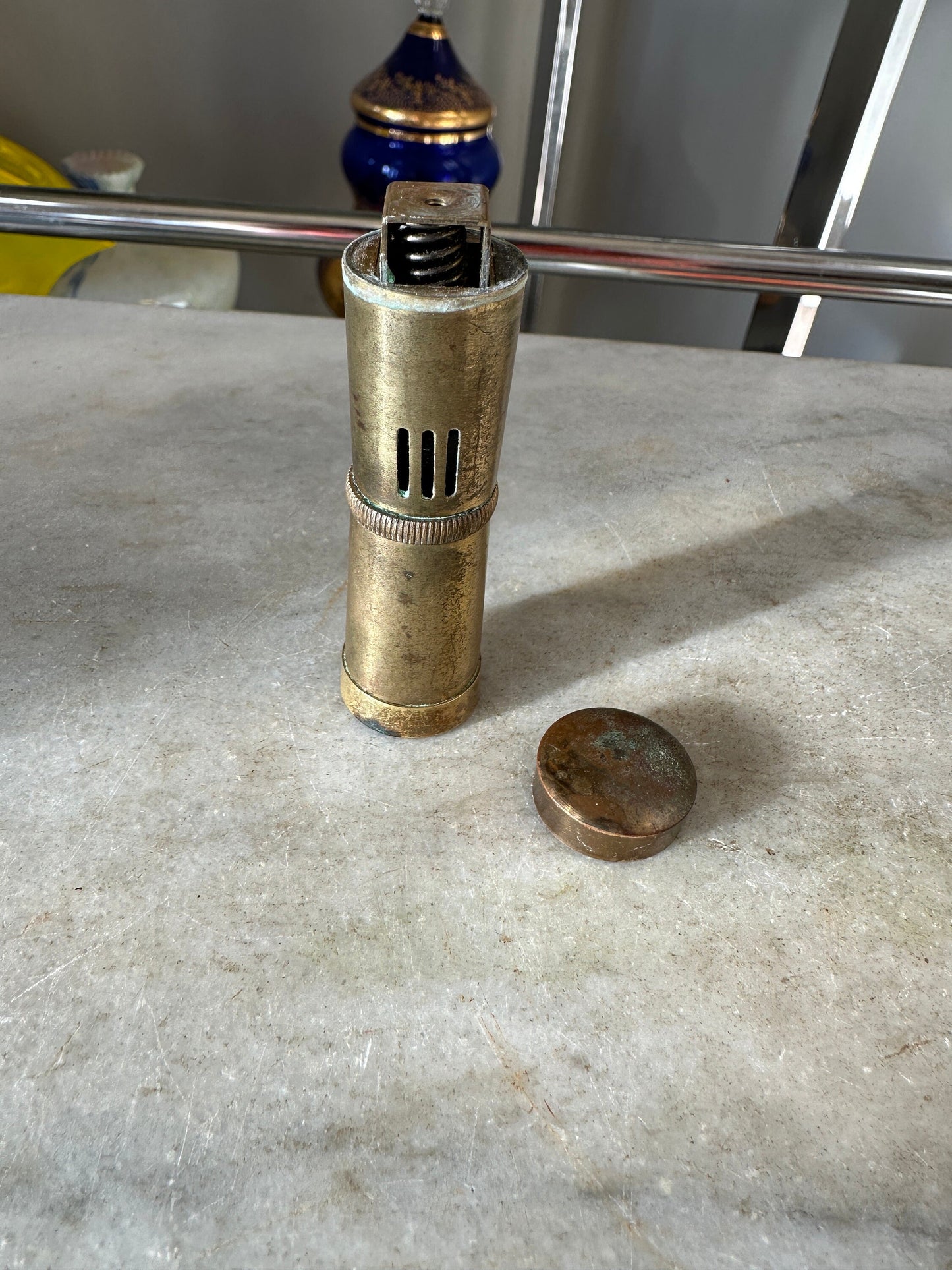 Vintage Unique  Brass Sports Lighter | Vintage Tobacciana