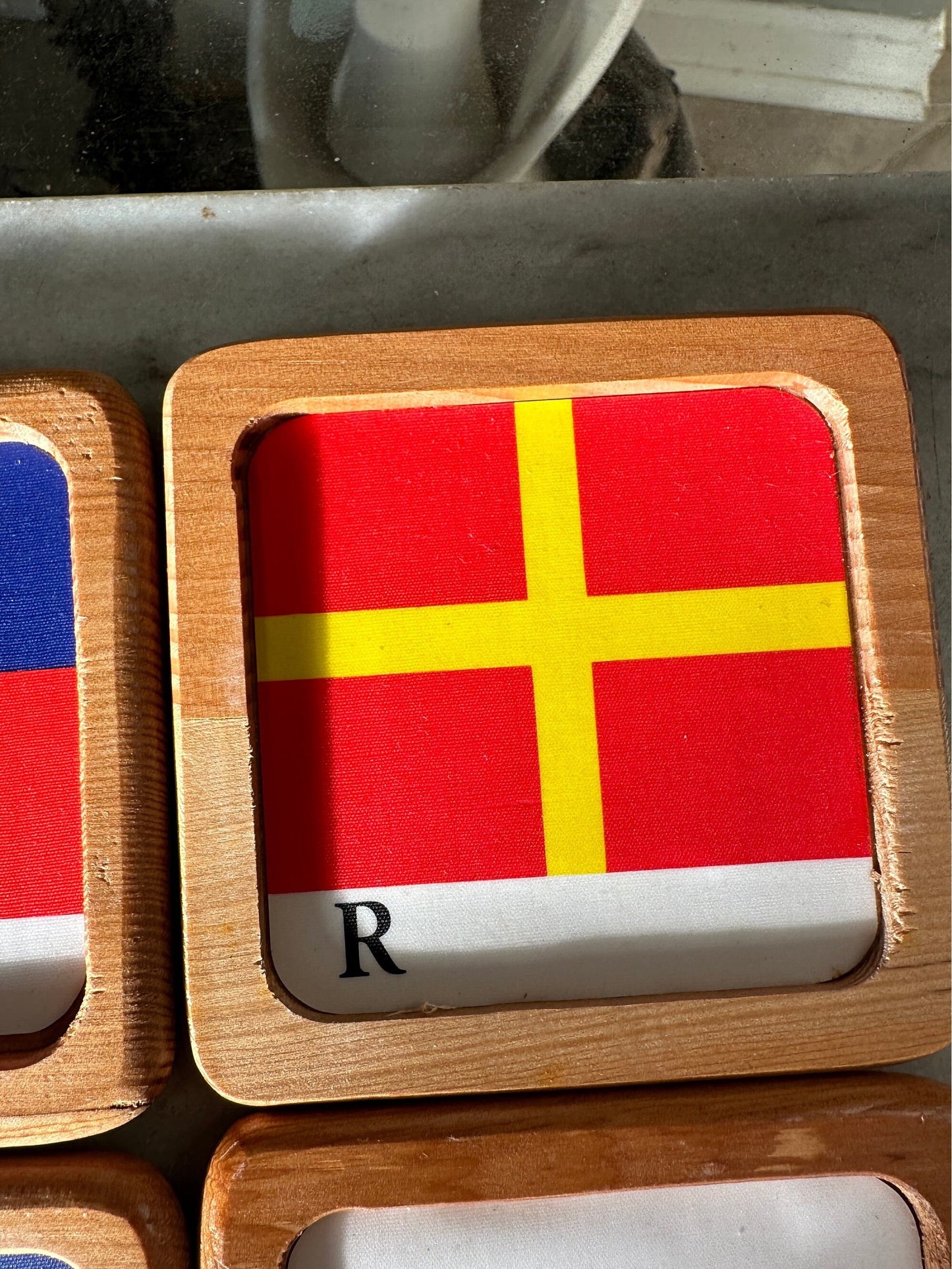 Vintage MERIT Nautical Wooden Drink Coasters, Set of 6 | MERIT Sea Coasters