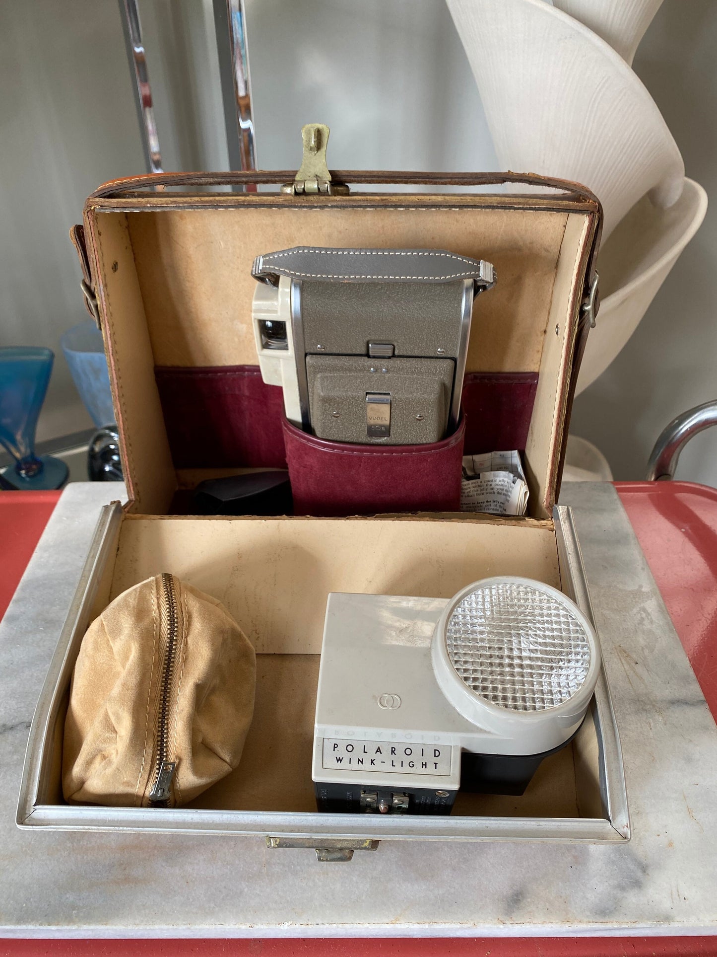 Polaroid Highlander Land Camera Model 80B | Historical Significance Includes Accesories and Case