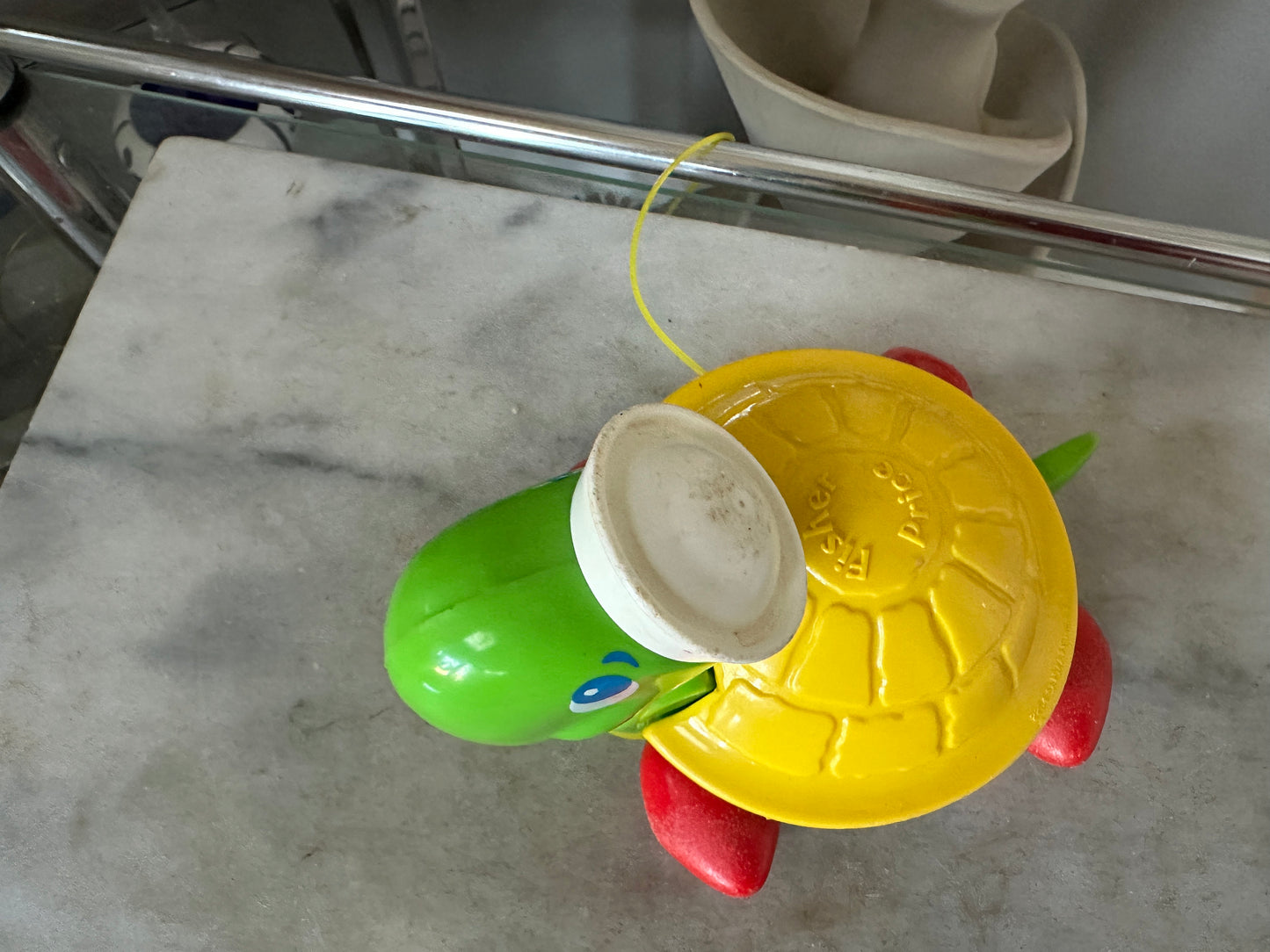1970's Fisher Price Tag Along Turtle Pull Toy