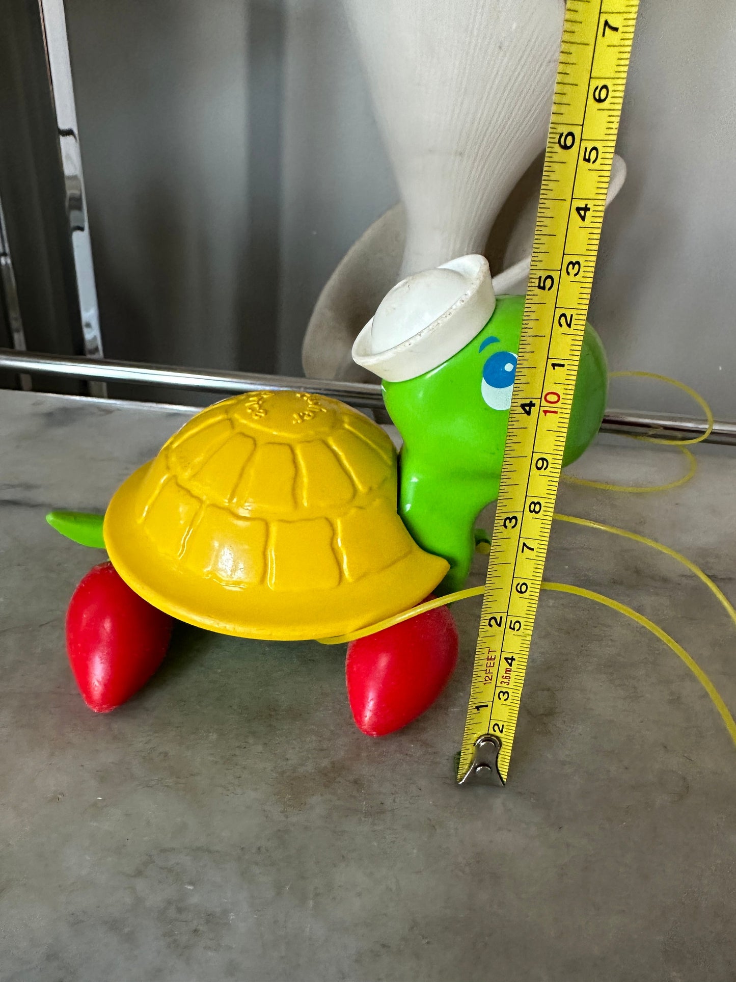 1970's Fisher Price Tag Along Turtle Pull Toy