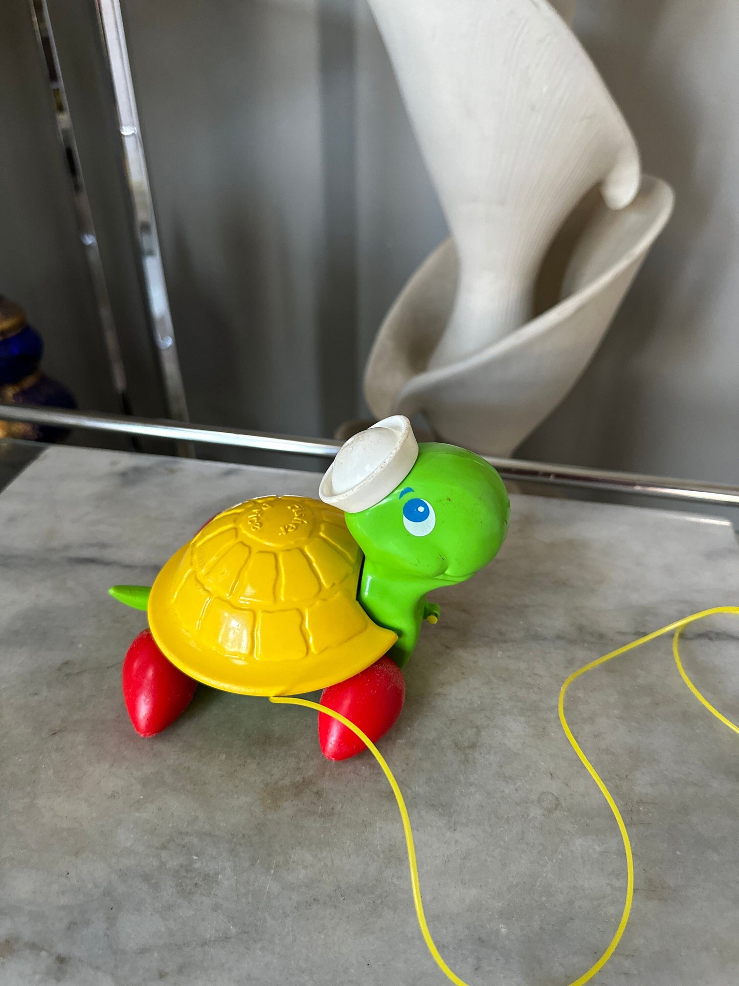 1970's Fisher Price Tag Along Turtle Pull Toy