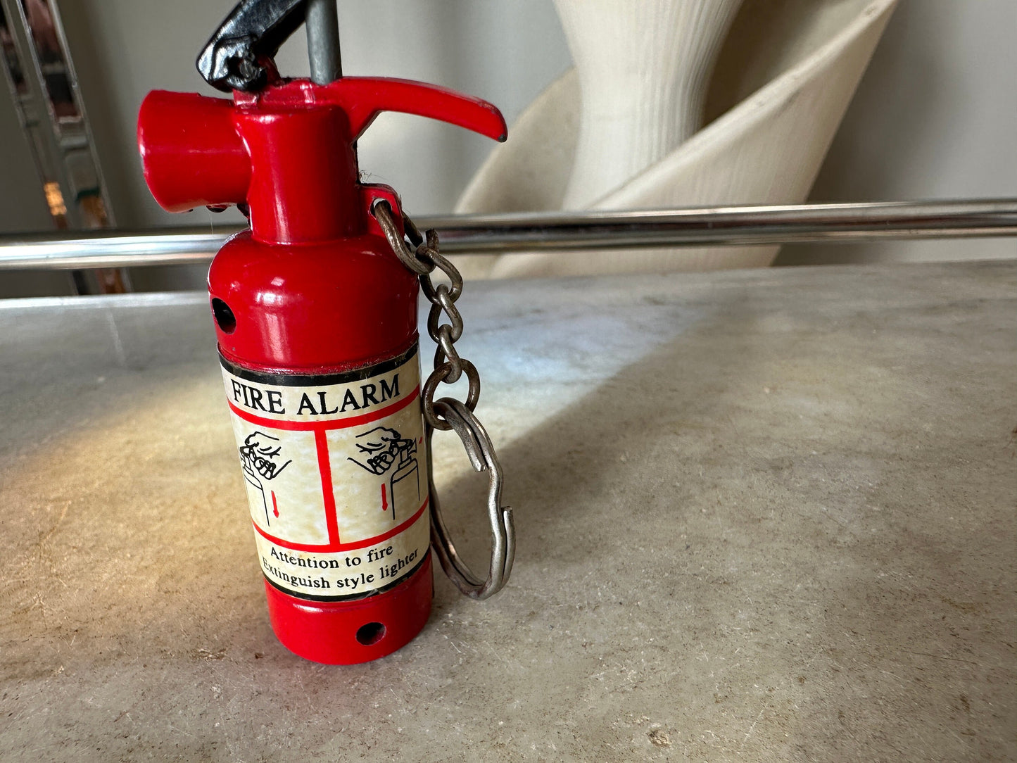 Set of 3 VTG Lighters | 1960s | Ronson Vintage Chrkme and Brushed Aluminum Lighter | Mustang  Lighter (Japan) Fire Extinguisher Lighter