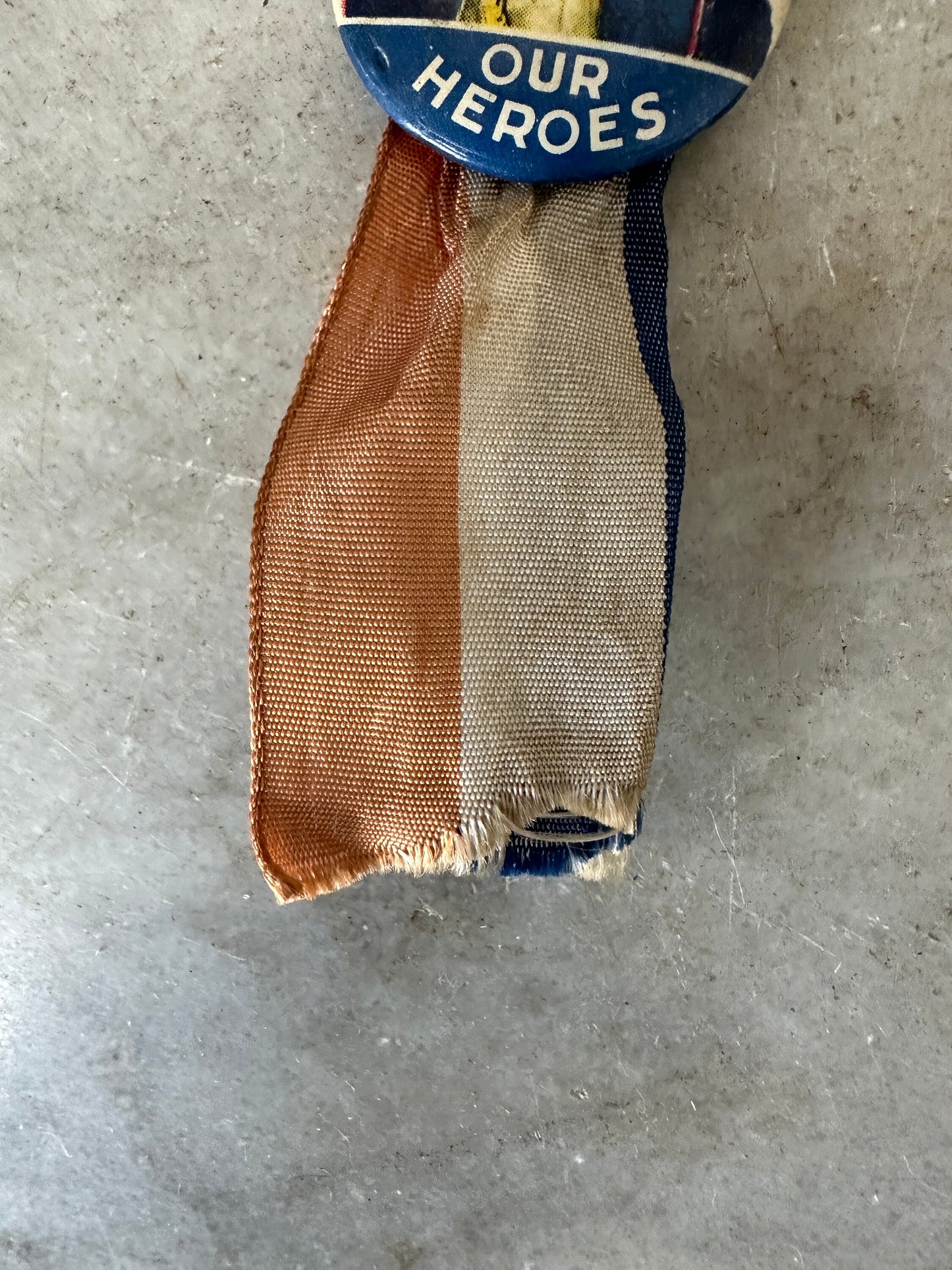 Vintage WW2 Welcome Home Our Heroes Pin | World War 2 Pinback with Ribbon