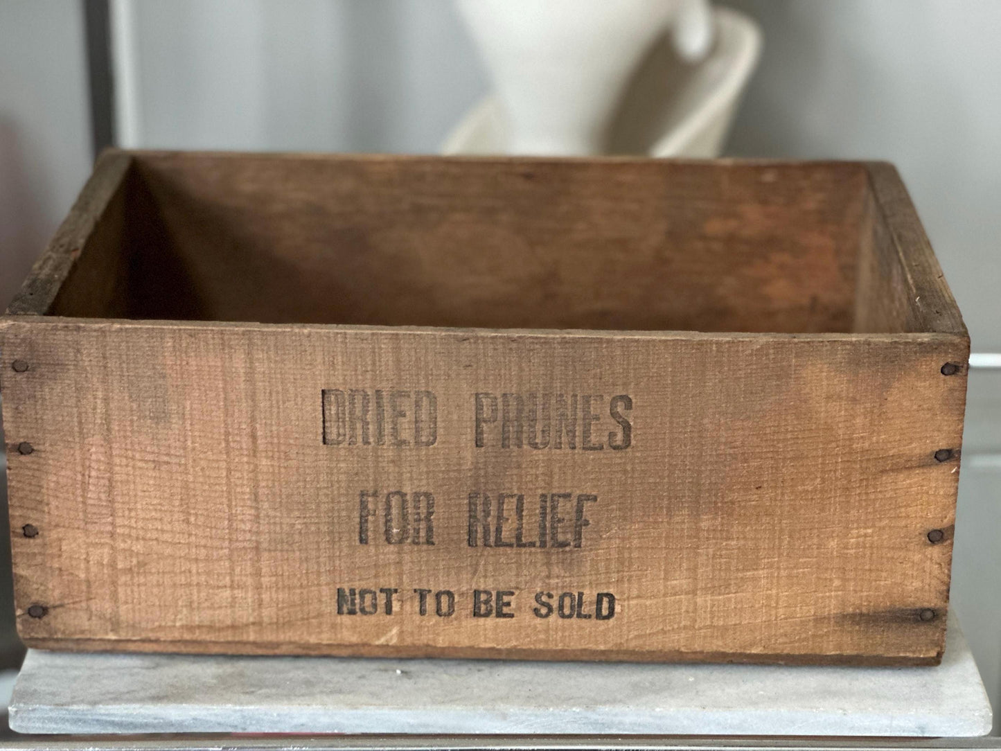 Early Vintage Advertising Wooden Box Crate Santa Clara Prunes