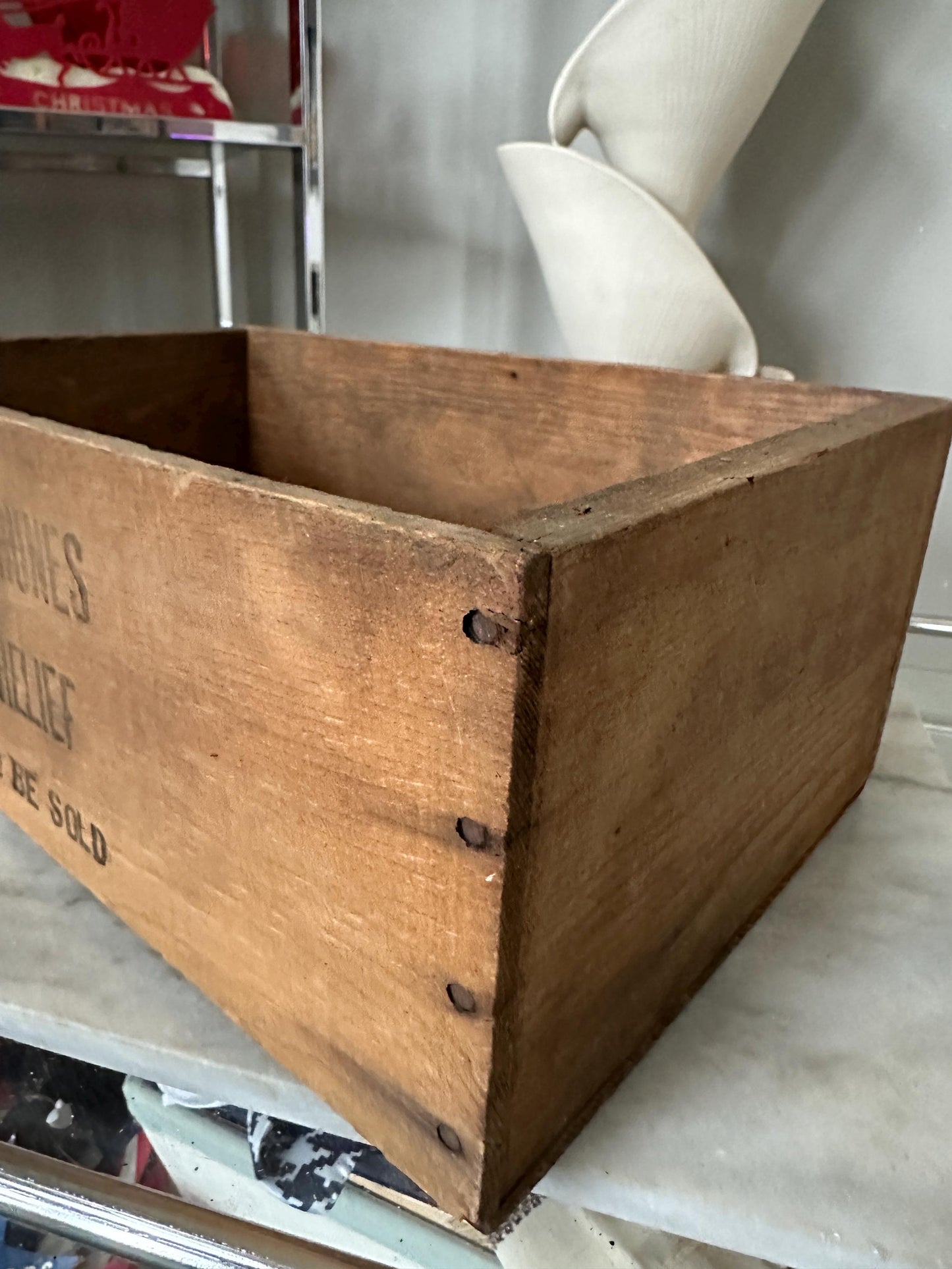 Early Vintage Advertising Wooden Box Crate Santa Clara Prunes