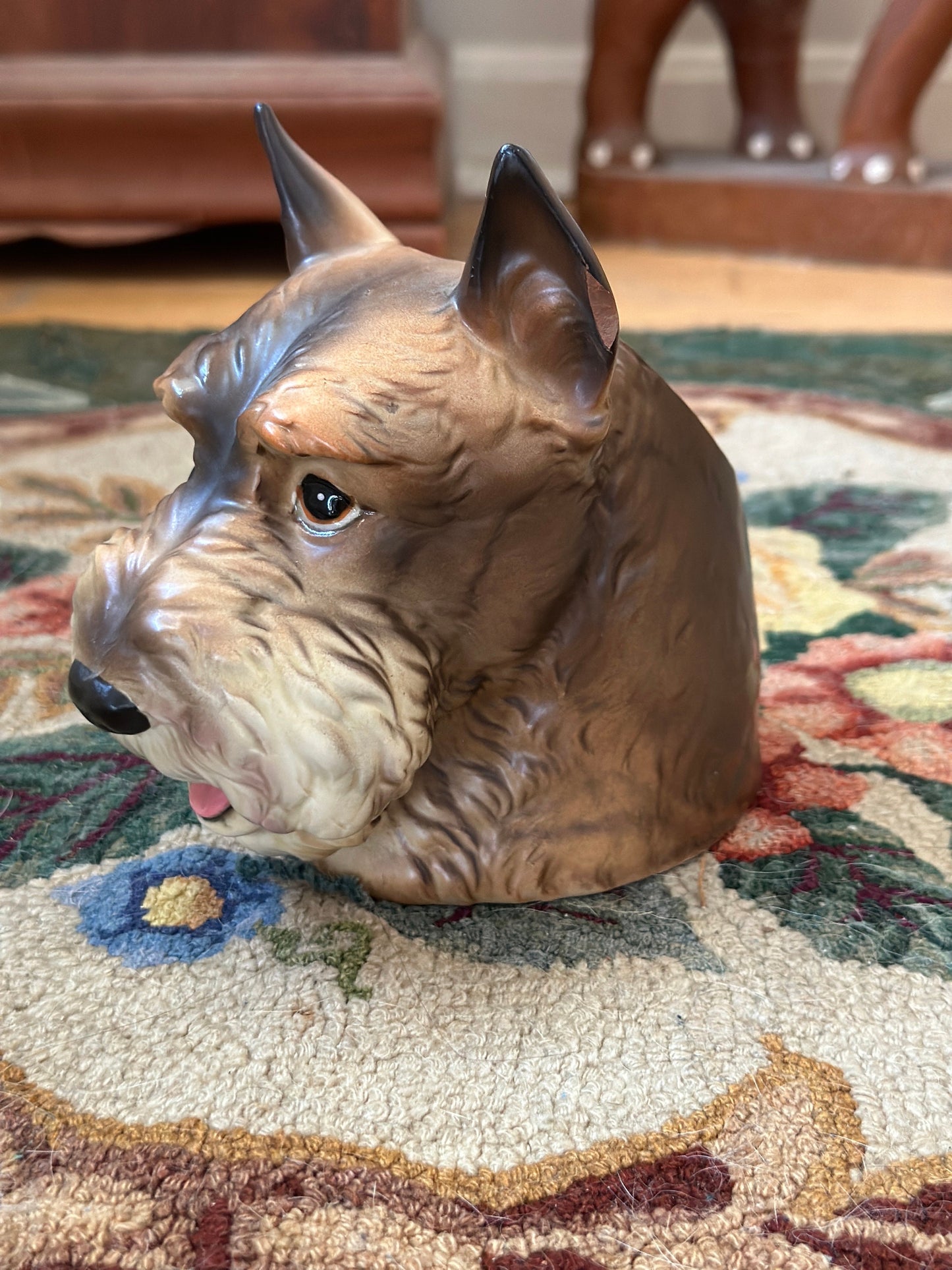 Vintage INARCO Schnauzer dog head vase | INARCO E2935 SCHNAUZER
