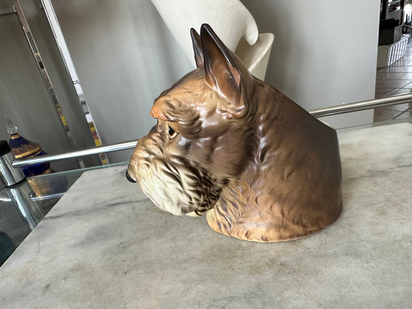 Vintage INARCO Schnauzer dog head vase | INARCO E2935 SCHNAUZER