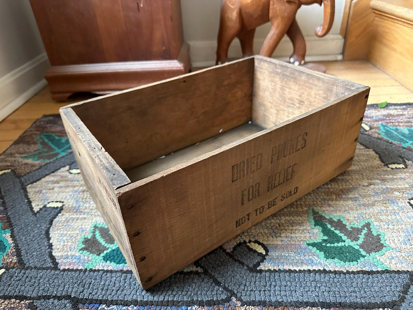 Early Vintage Advertising Wooden Box Crate Santa Clara Prunes