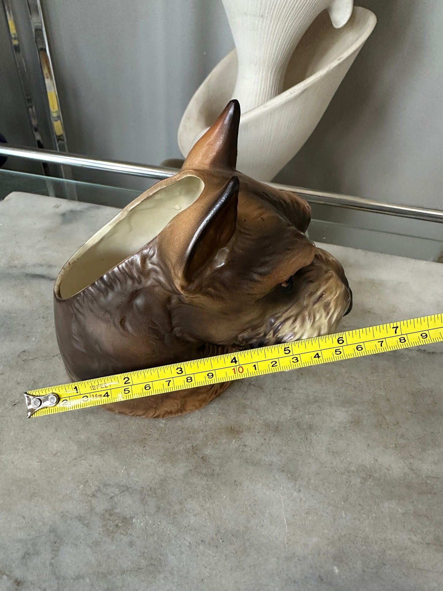 Vintage INARCO Schnauzer dog head vase | INARCO E2935 SCHNAUZER