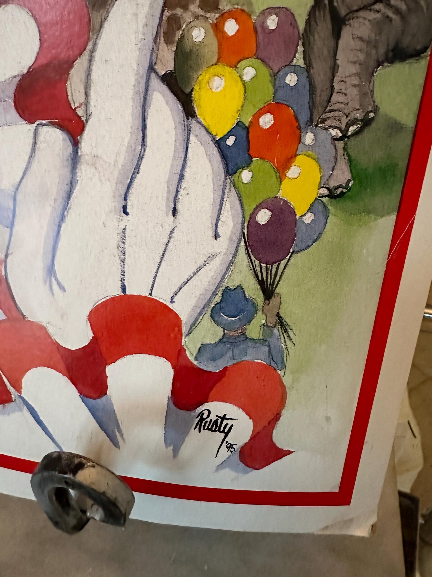 Vtg ROBERTS Bros CIRCUS Poster 1990s Pottsville,PA 14” X 22”