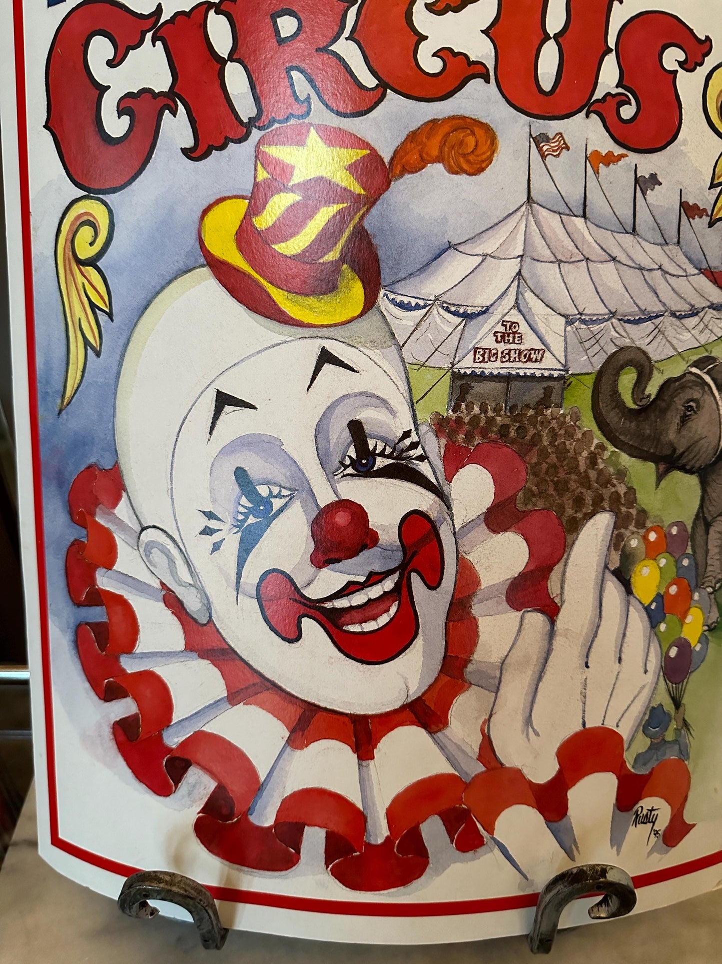 Vtg ROBERTS Bros CIRCUS Poster 1990s Pottsville,PA 14” X 22”