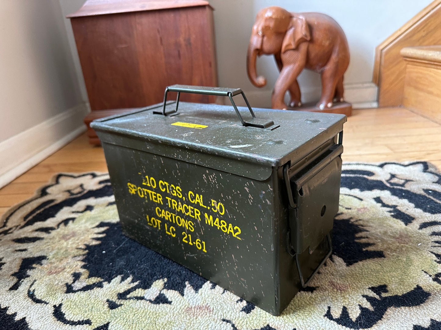 Vintage Military Ammo Metal Box - Empty