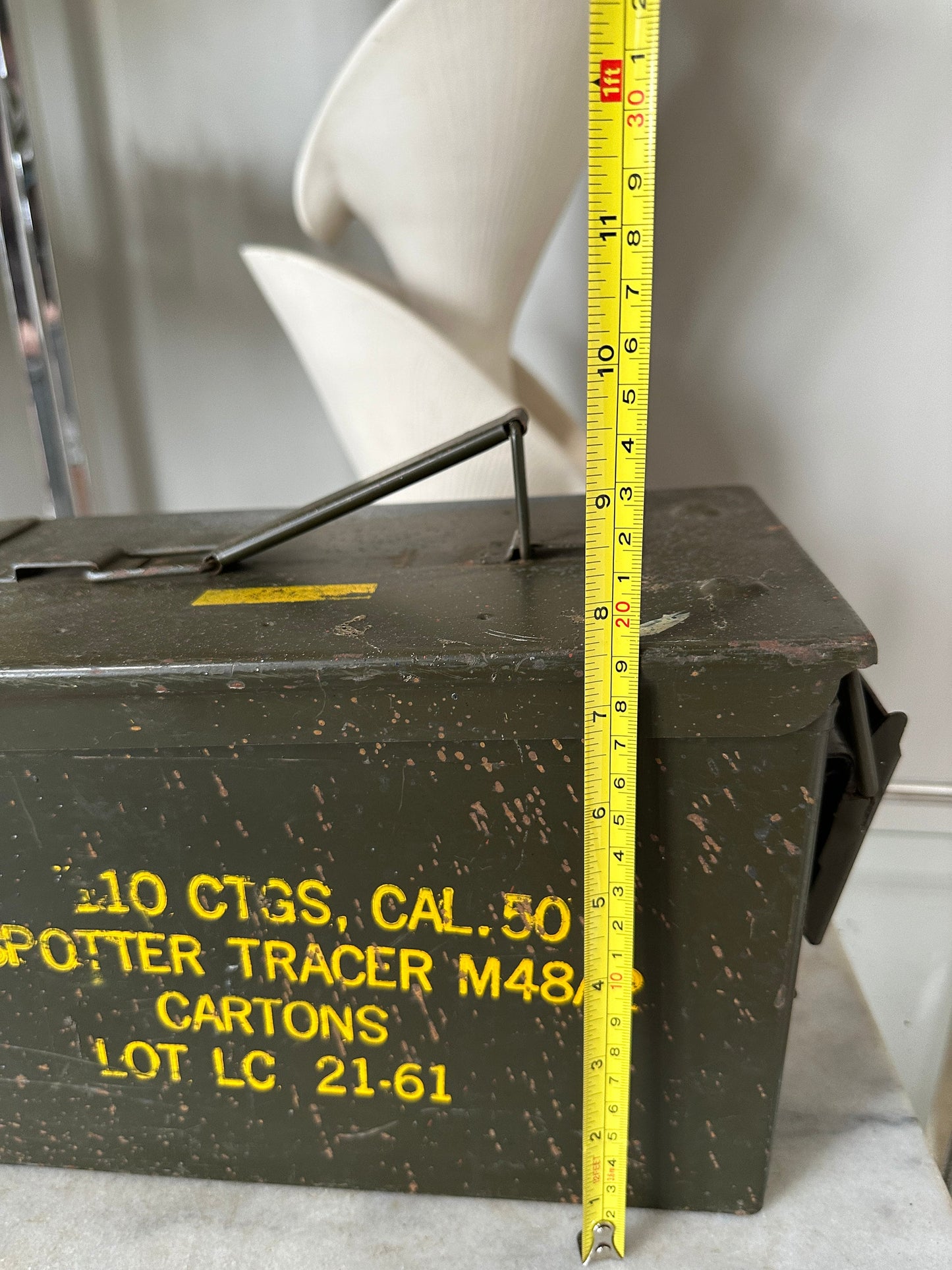 Vintage Military Ammo Metal Box - Empty