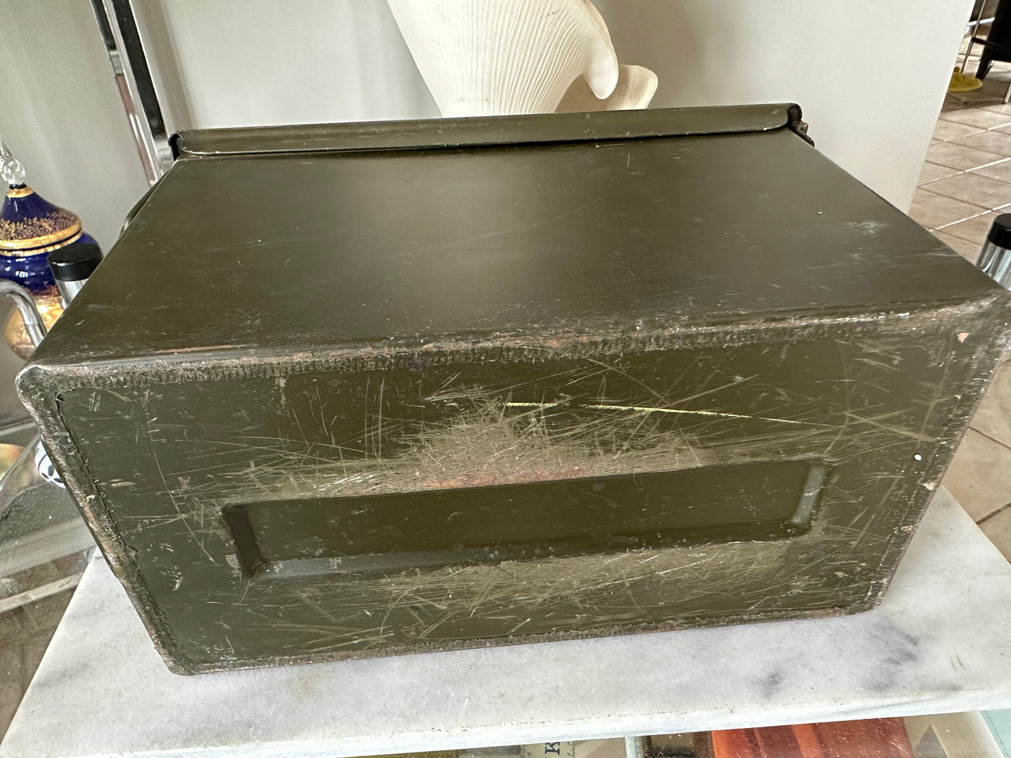 Vintage Military Ammo Metal Box - Empty